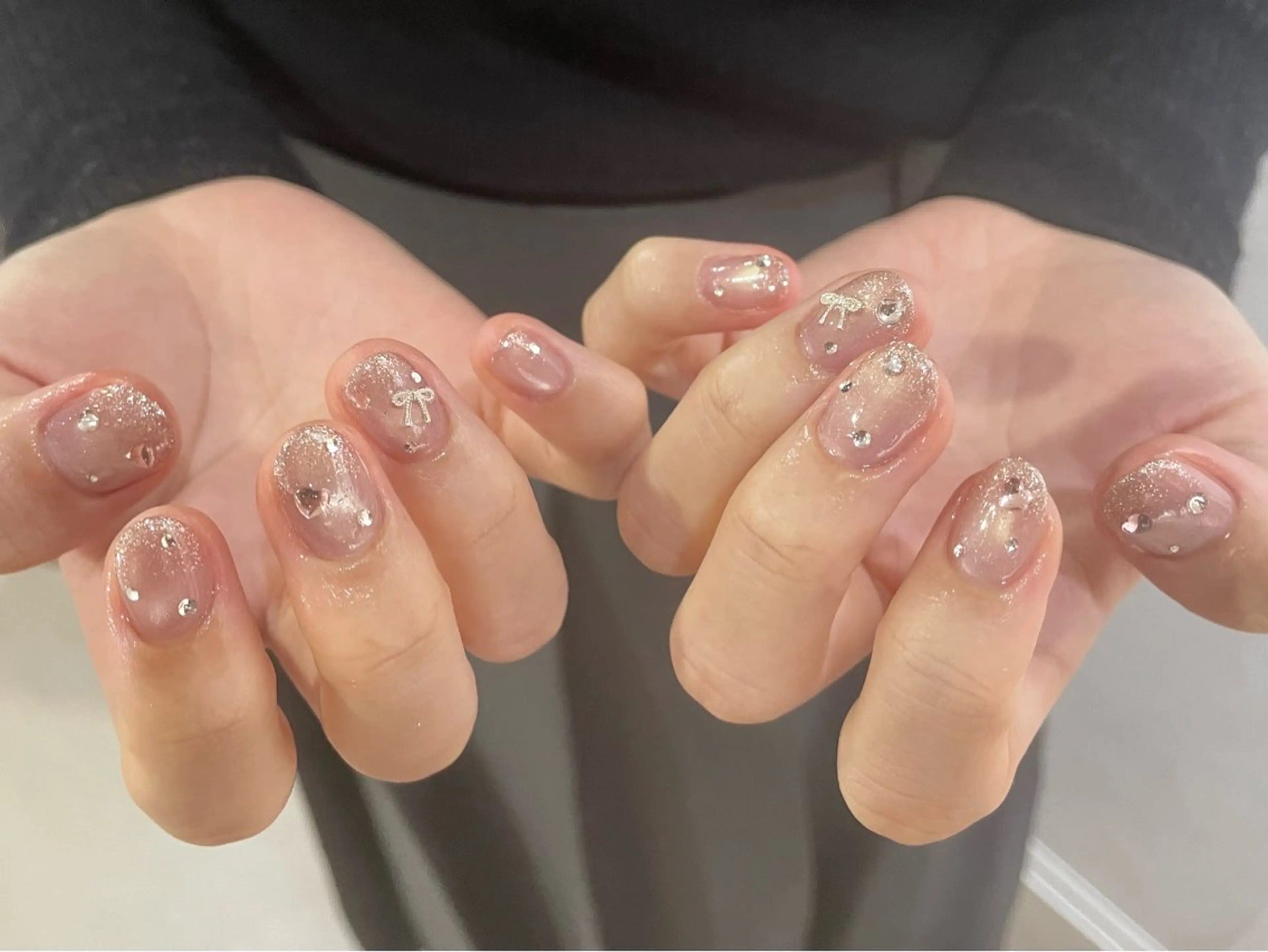 ネイル ラメ(グリッター) ラメグラデーション マグネットネイル Lily nail 大濠店所属・Lily イシイのネイルデザイン