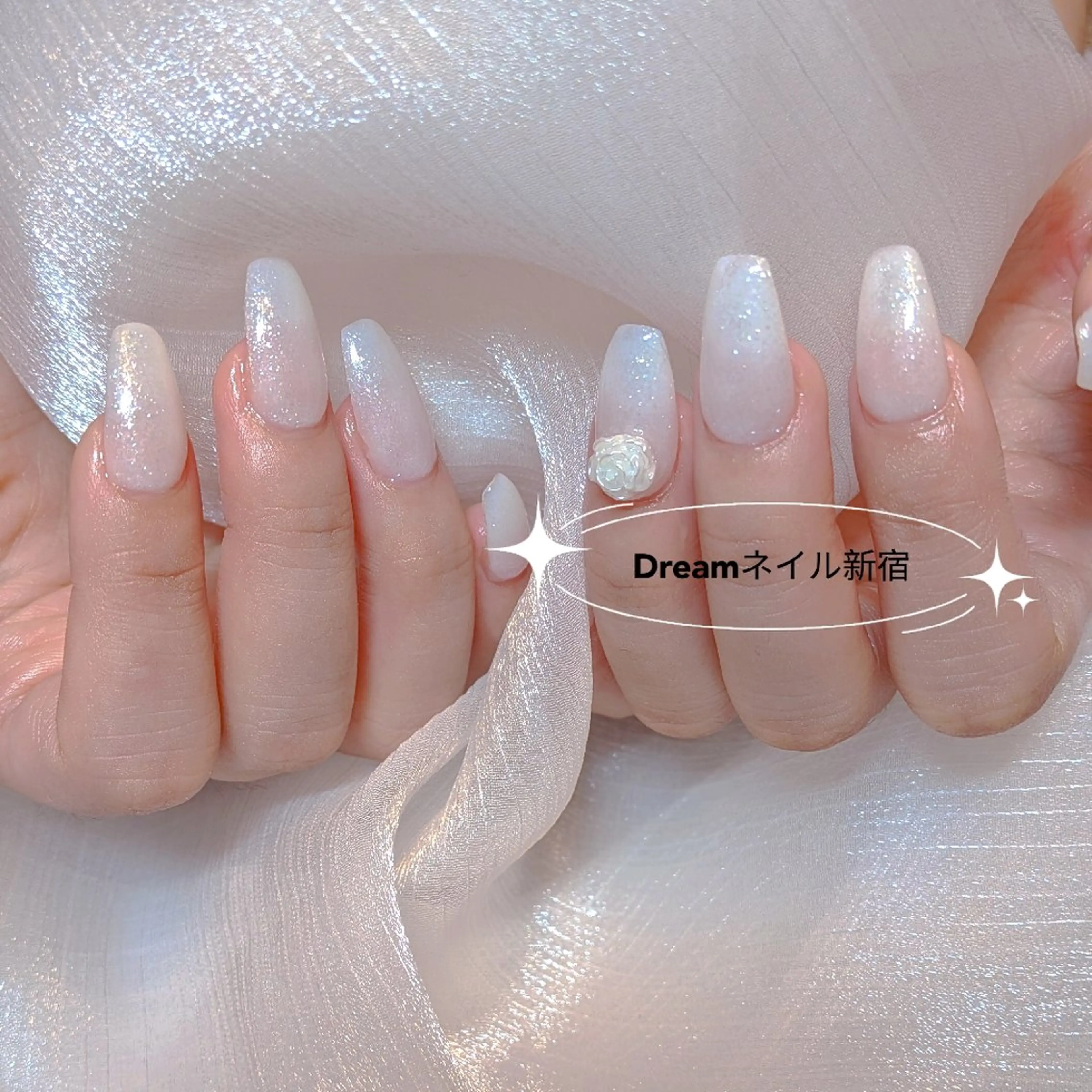 ネイル ハンドネイル ネイリストゆか💅 長さだし、深爪矯正のネイルデザイン