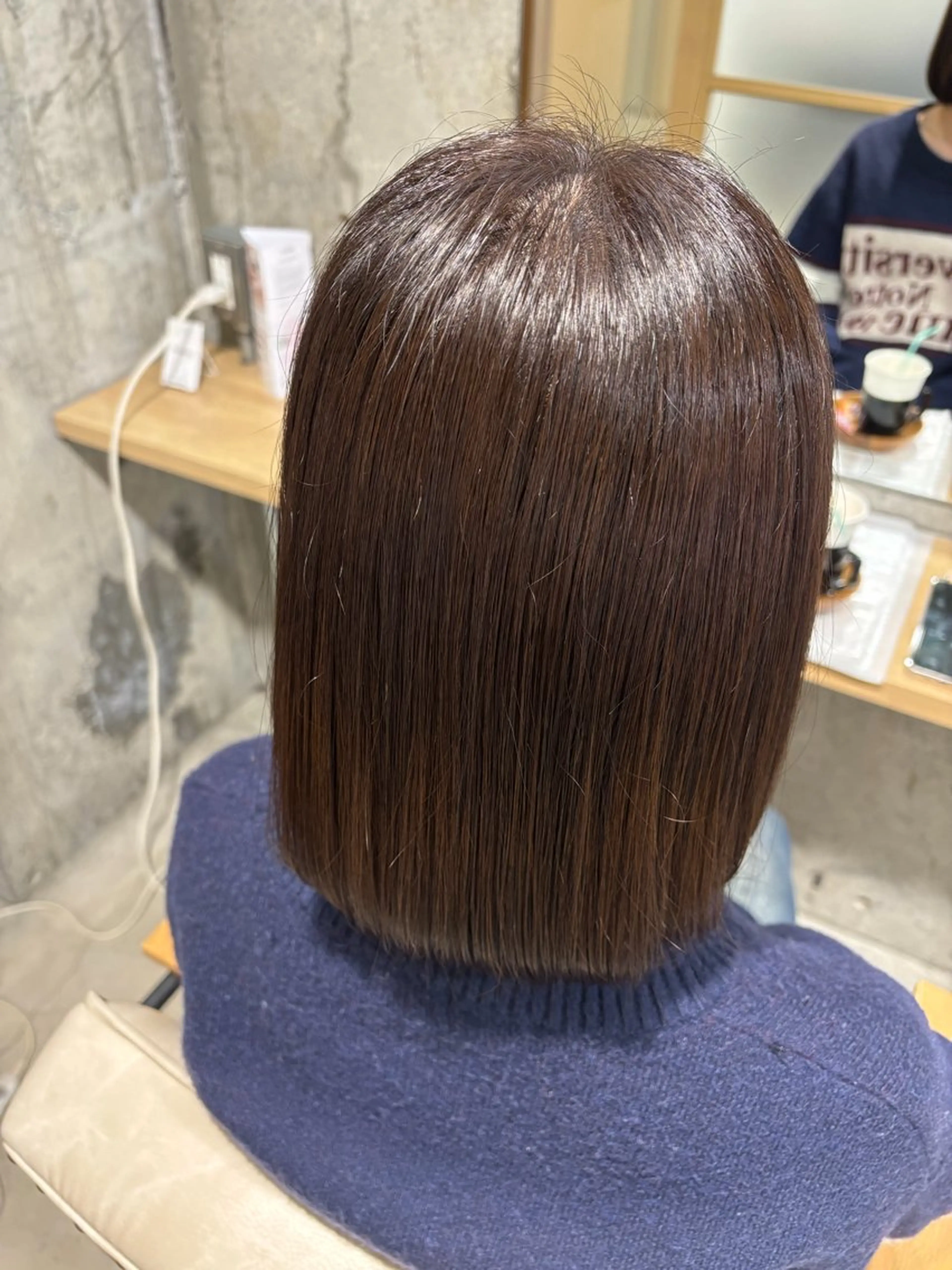 ミディアム ヘアカラー 安永識央里/大曽根/ カラーモデルのヘアスタイル