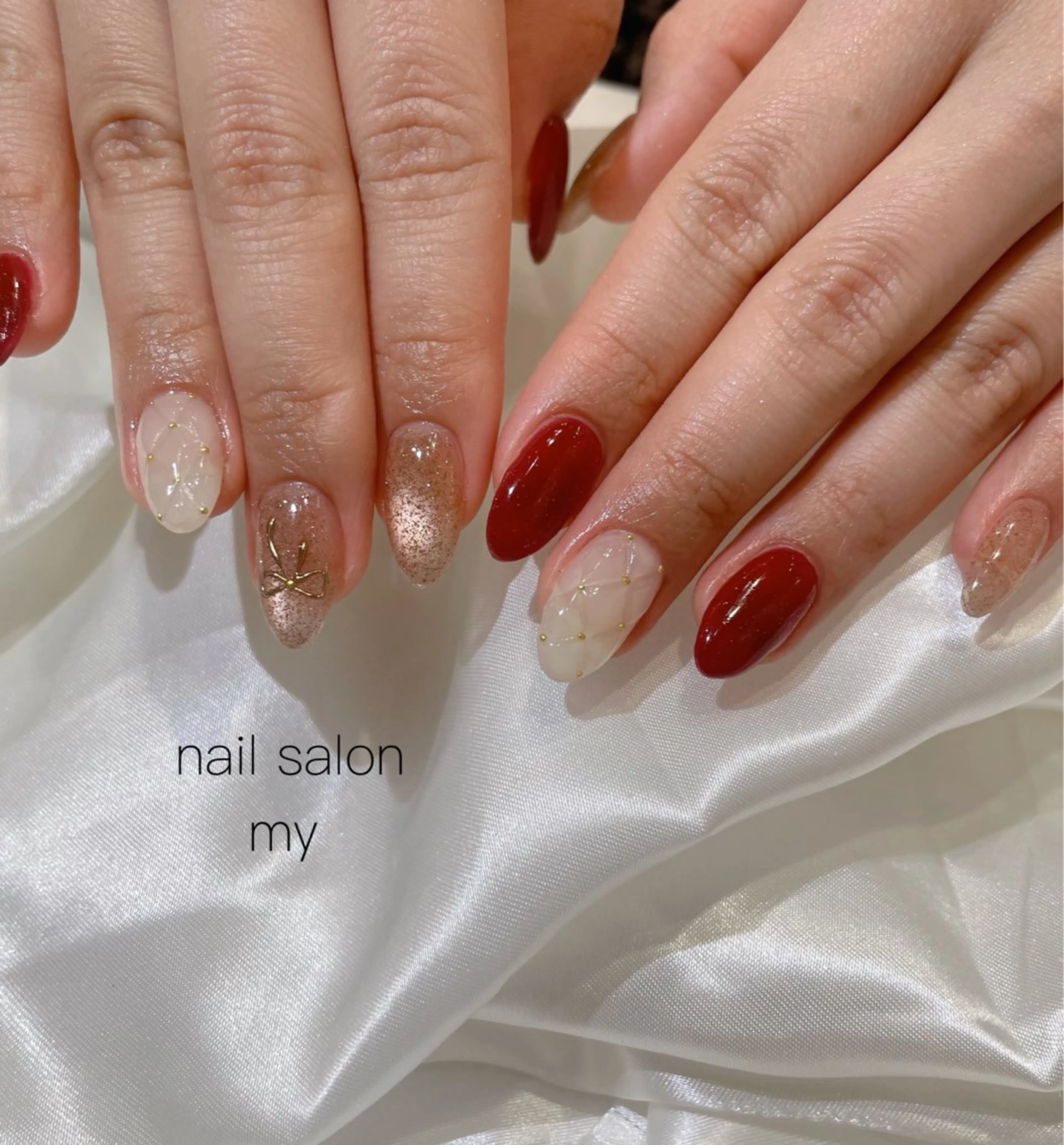 ネイル アートネイル ジェルネイル 韓国ネイル ミラーネイル ニュアンスネイル ハンドネイル Nail salon MY所属・NailSalon MYのネイルデザイン