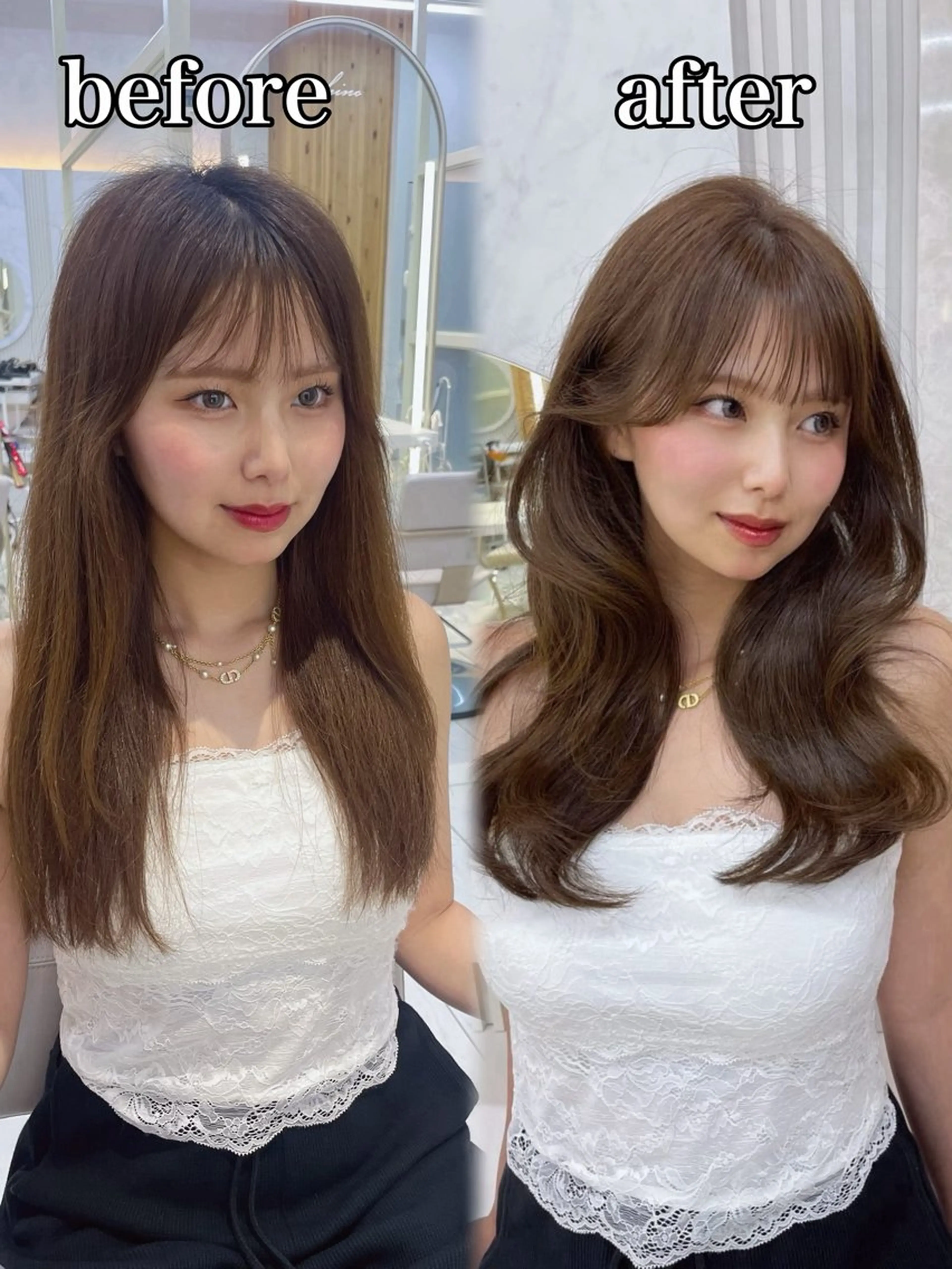 セミロング カット ヘアカラー トリートメント 顔周り/透明感カラー /韓国ヘア/TAKUのヘアスタイル