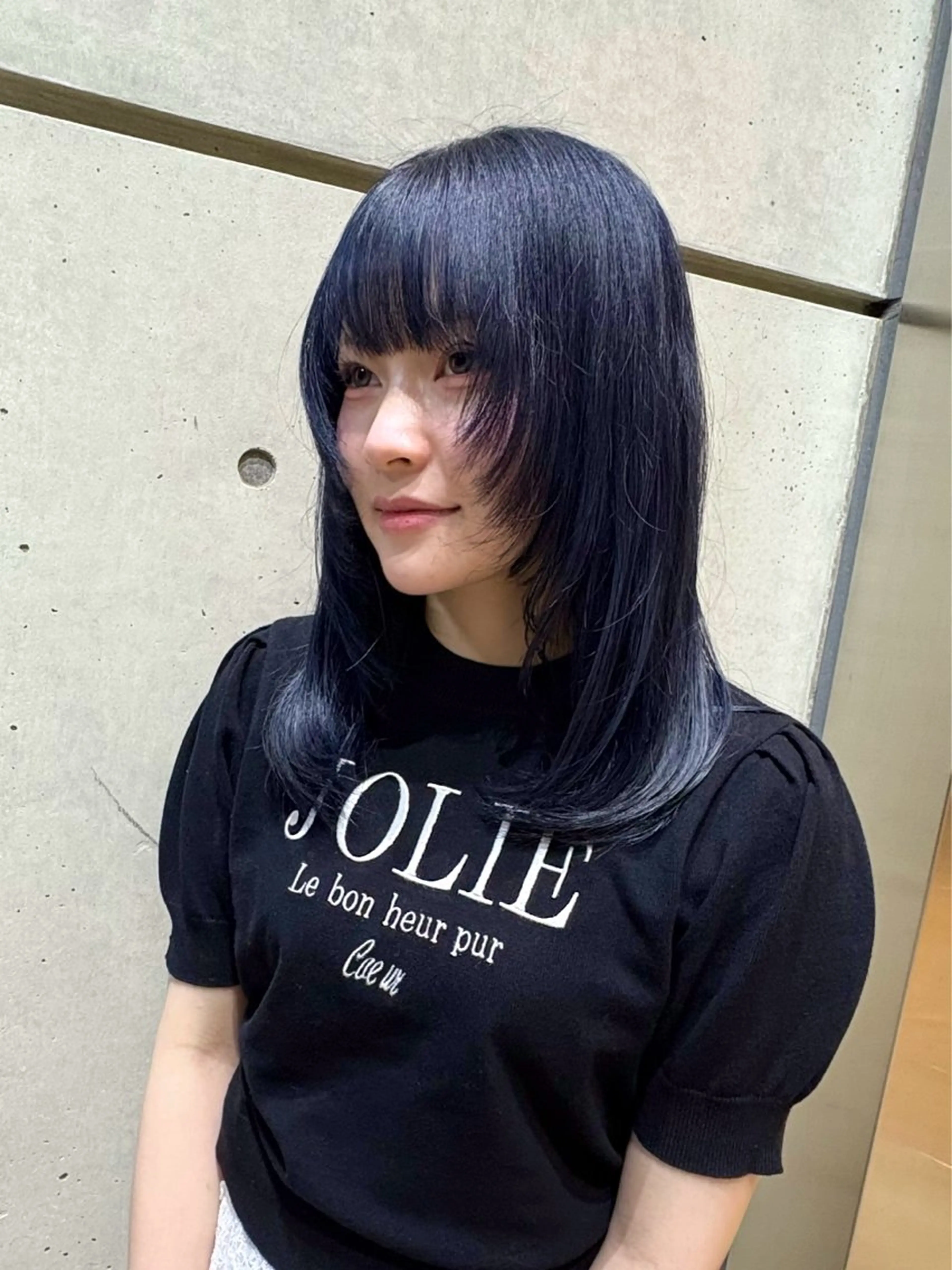 セミロング カラー ヘアカラー 暖色カラーワンカラー ななほ🌷⋆⭒˚のヘアスタイル