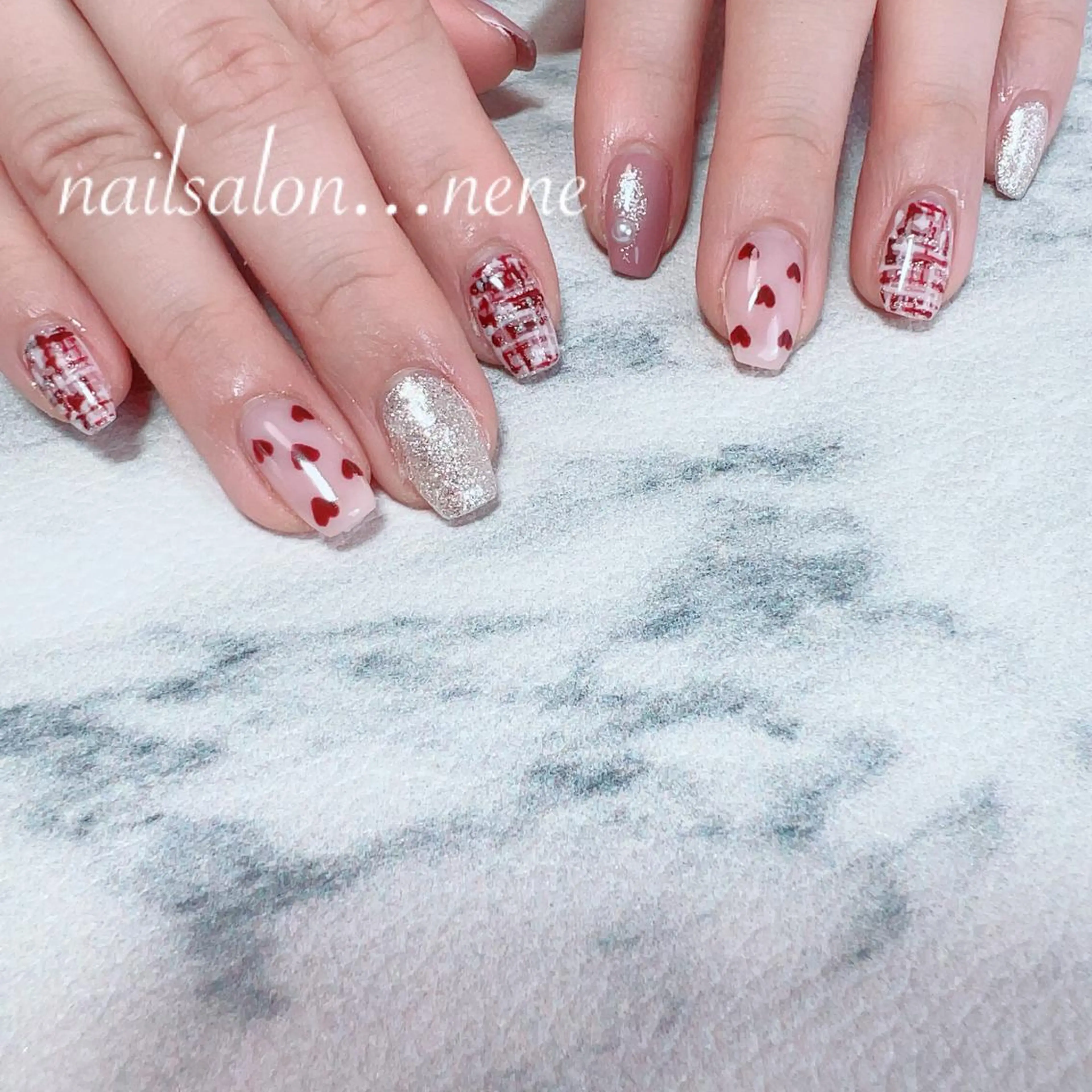 ネイル バレンタイン nailsalon ...neneのネイルデザイン
