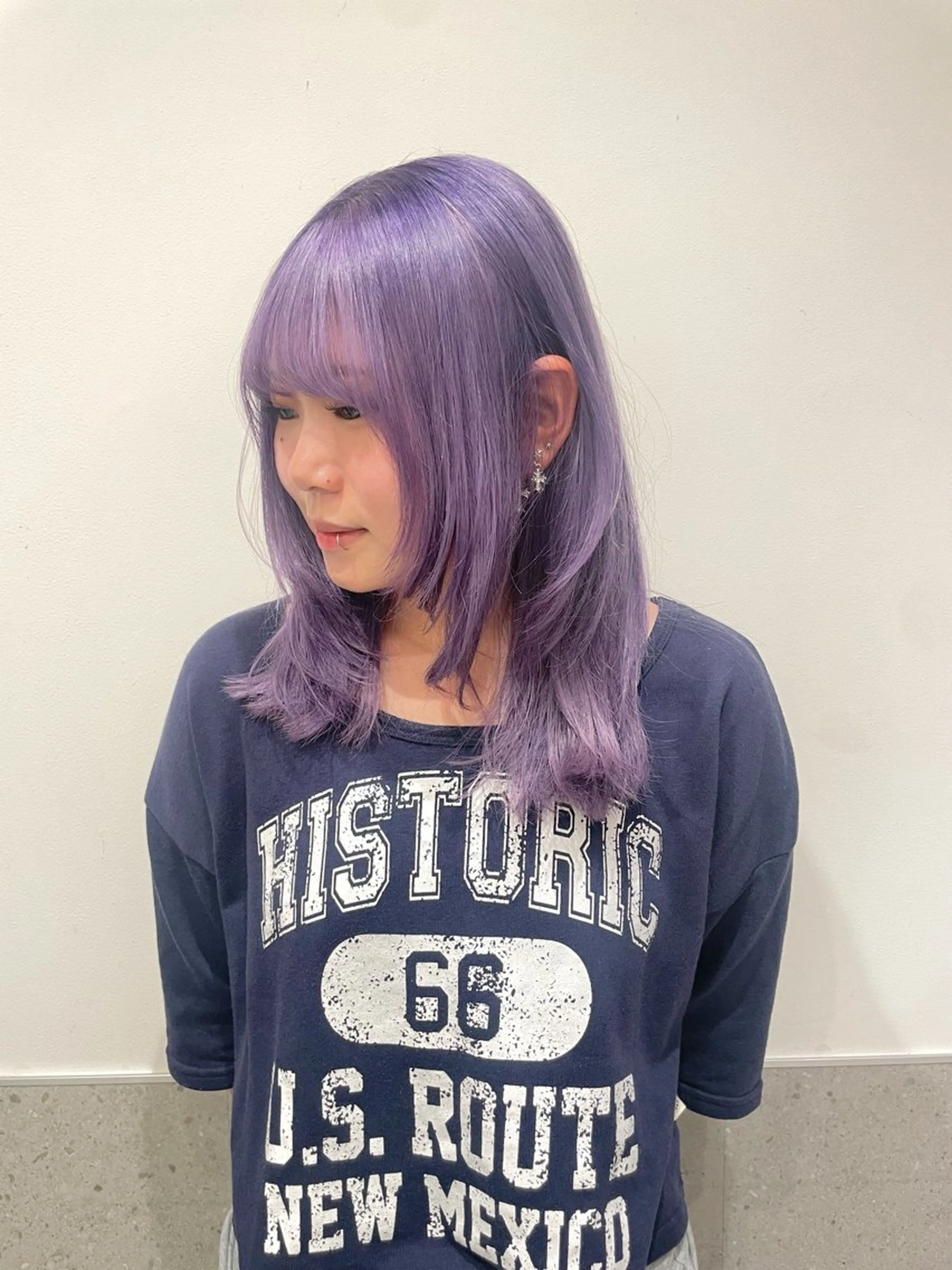 セミロング GO TODAY SHAiRE SALON 原宿本店所属・REINA/ブリーチ /ハイトーン/原宿のヘアスタイル