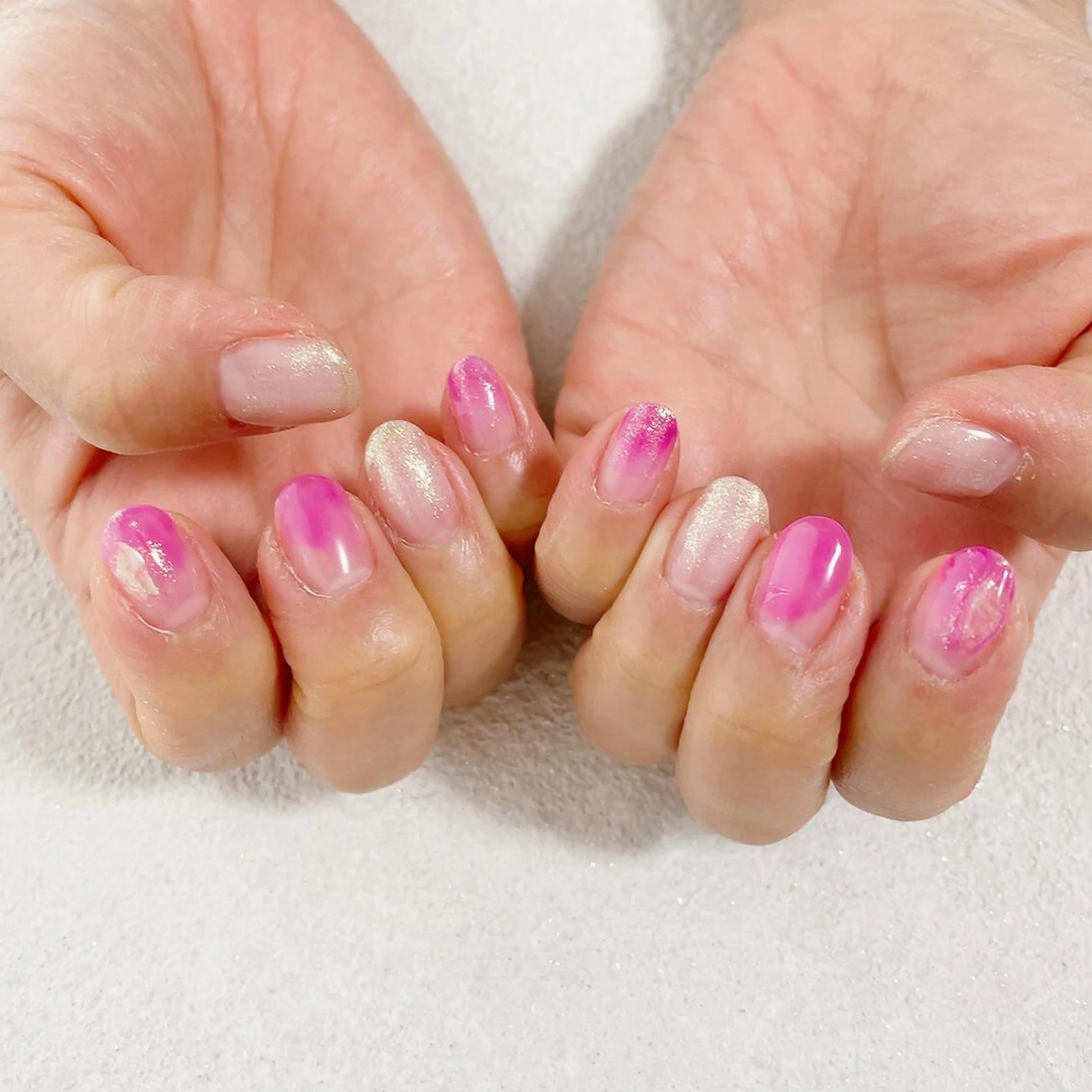 ネイル オーロラネイル フラワーネイル フットネイル フレンチネイル ジェルネイル ハンドネイル kikinail 溝の口のネイルデザイン