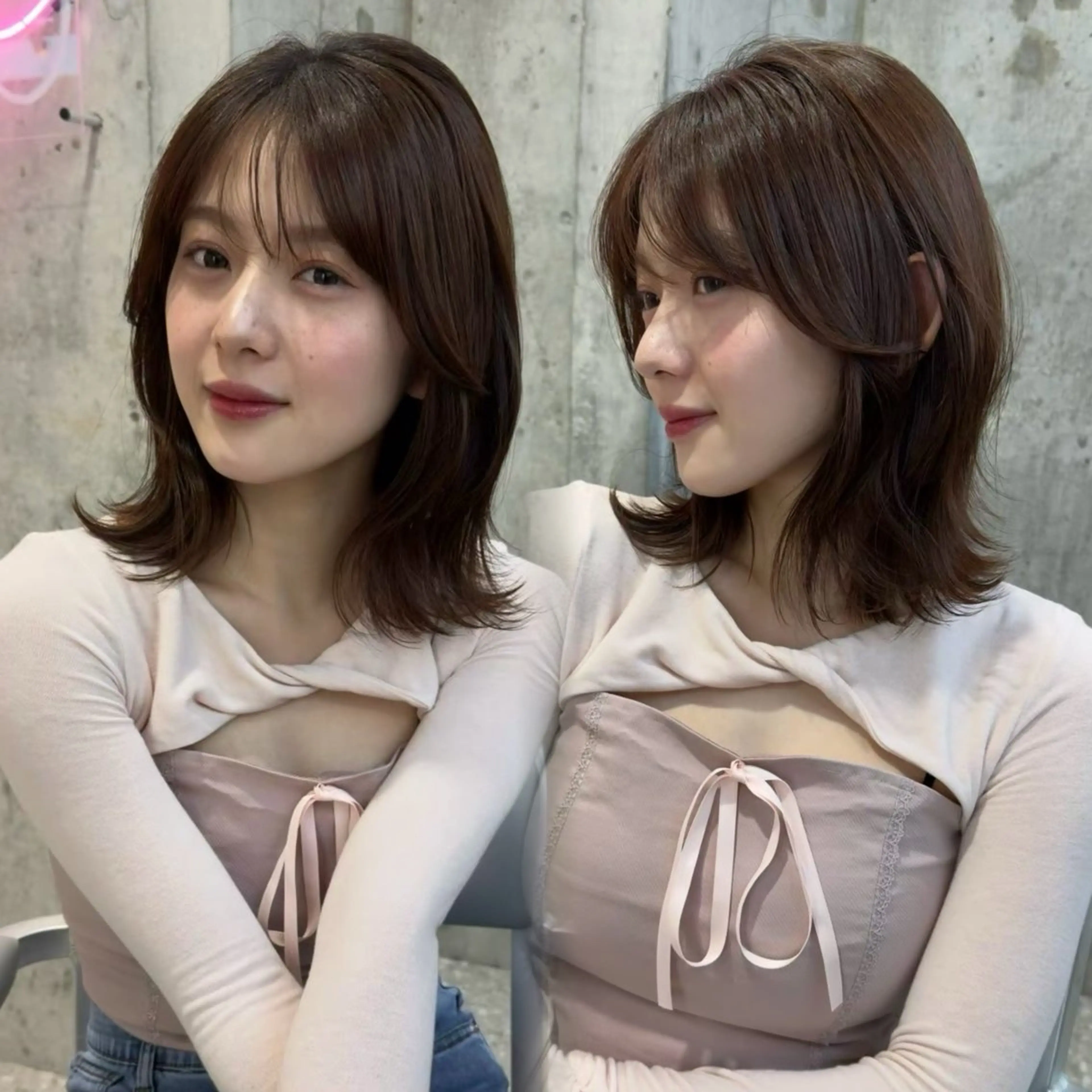 ショート カラー ヘアアレンジ 透明感カラー 韓国風ヘア ワンホンヘア 韓国/ワンホン/新宿 /Rumiのヘアスタイル