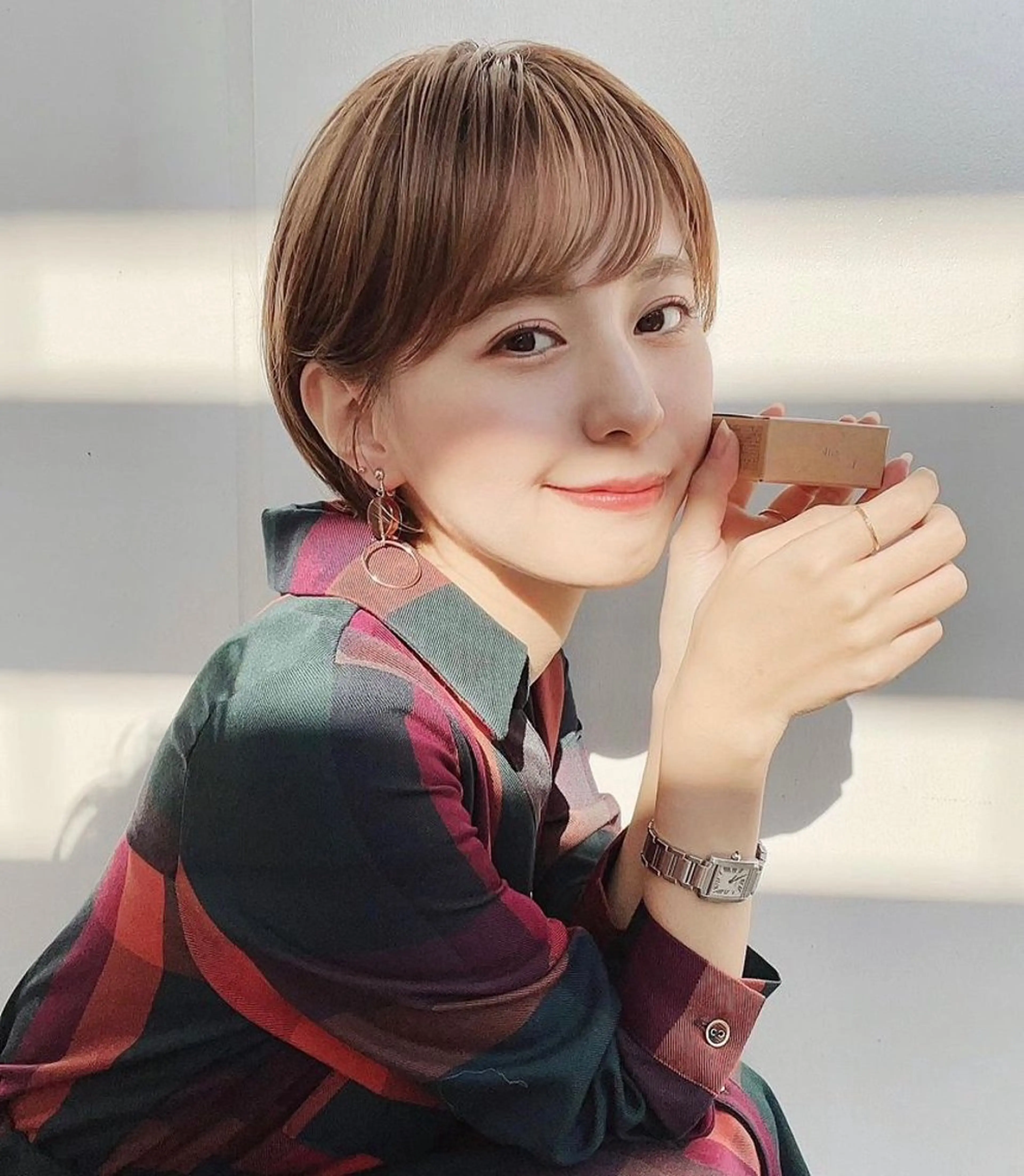 ショート カラー ベージュカラー i.+OSAKA所属・【大阪】縮毛矯正×ハ イトーン✨のヘアスタイル