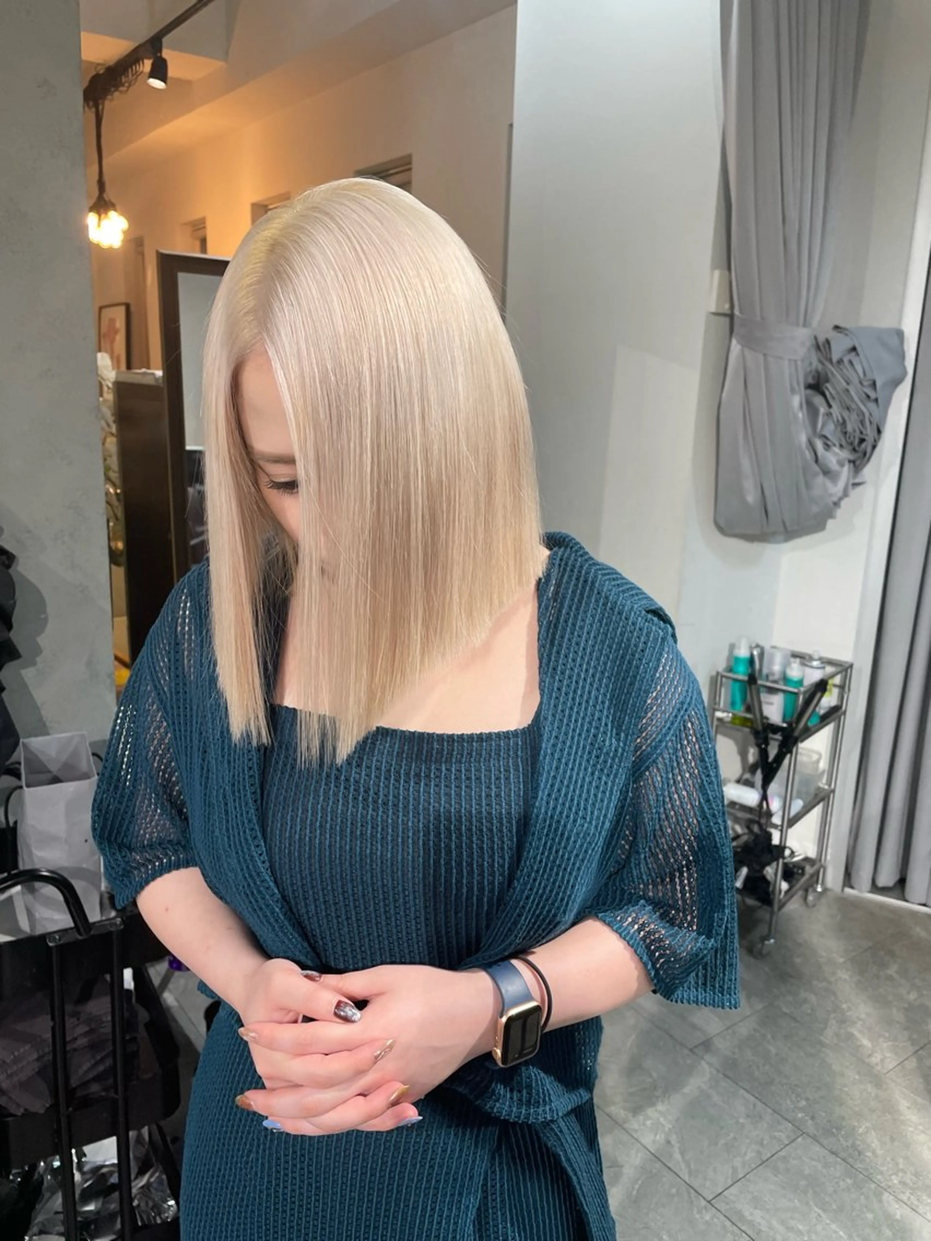 ミディアム カラー カット ヘアカラー トリートメント ヘアセット 💜ハイトーン💛 マジカルかいちゃんのヘアスタイル