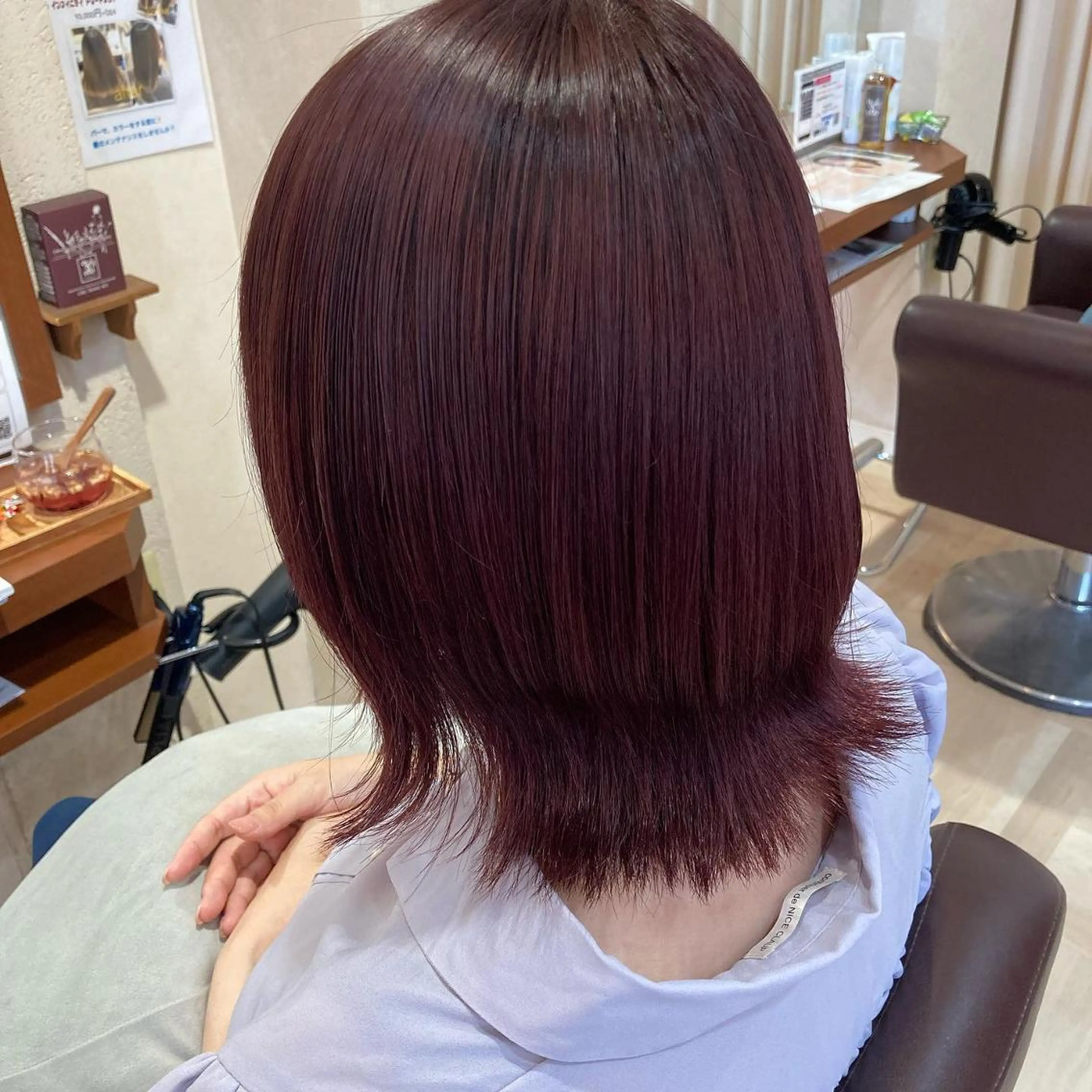 カラー ブリーチ ピンクカラー 髪質改善/透明感 カラー/内藤有須加のヘアスタイル