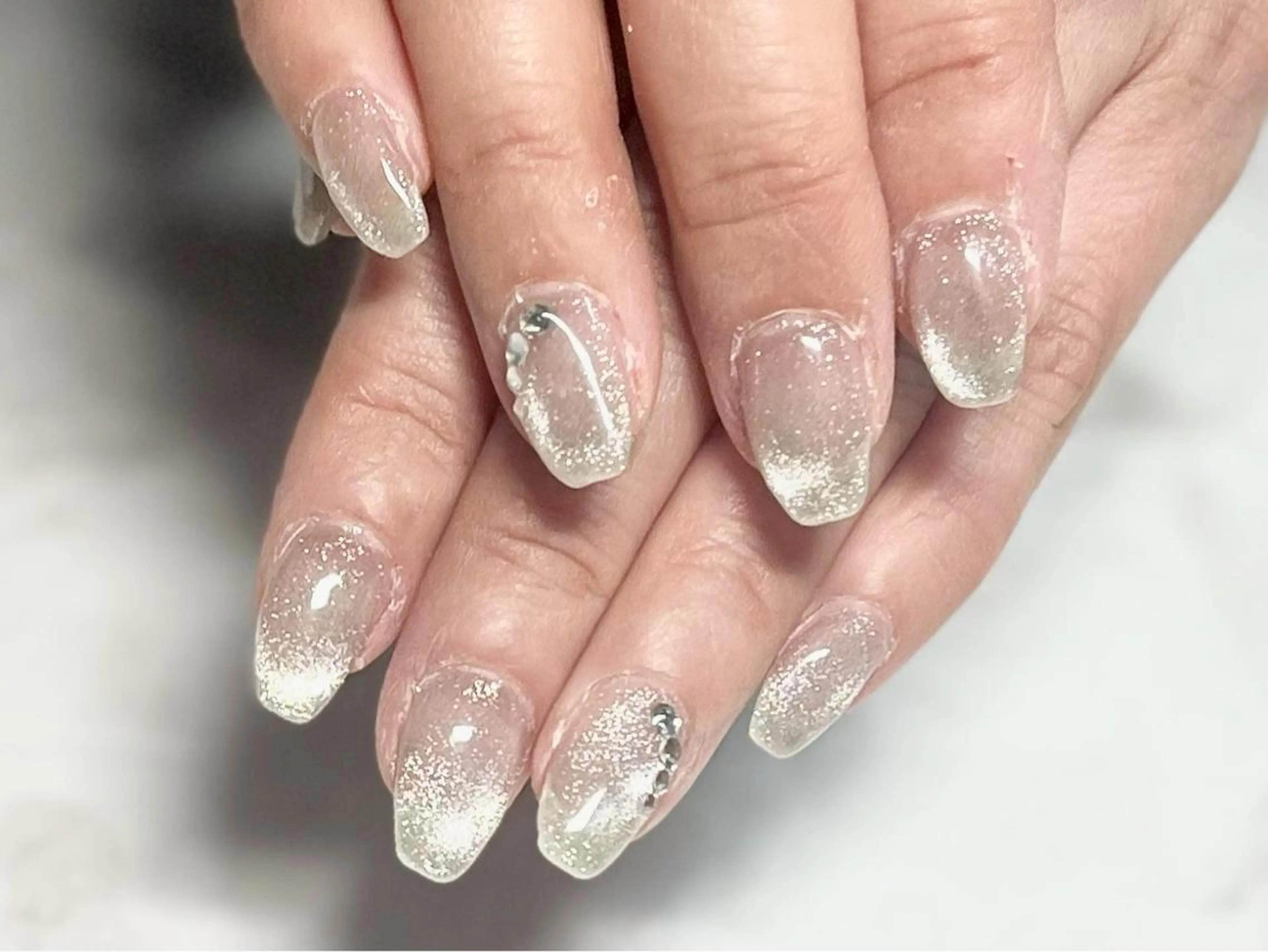 ネイル フットネイル マグネットネイル ニュアンスネイル シンプルネイル 春ネイル ネイル フフラ所属・nail fufla ♡yamane♡のネイルデザイン