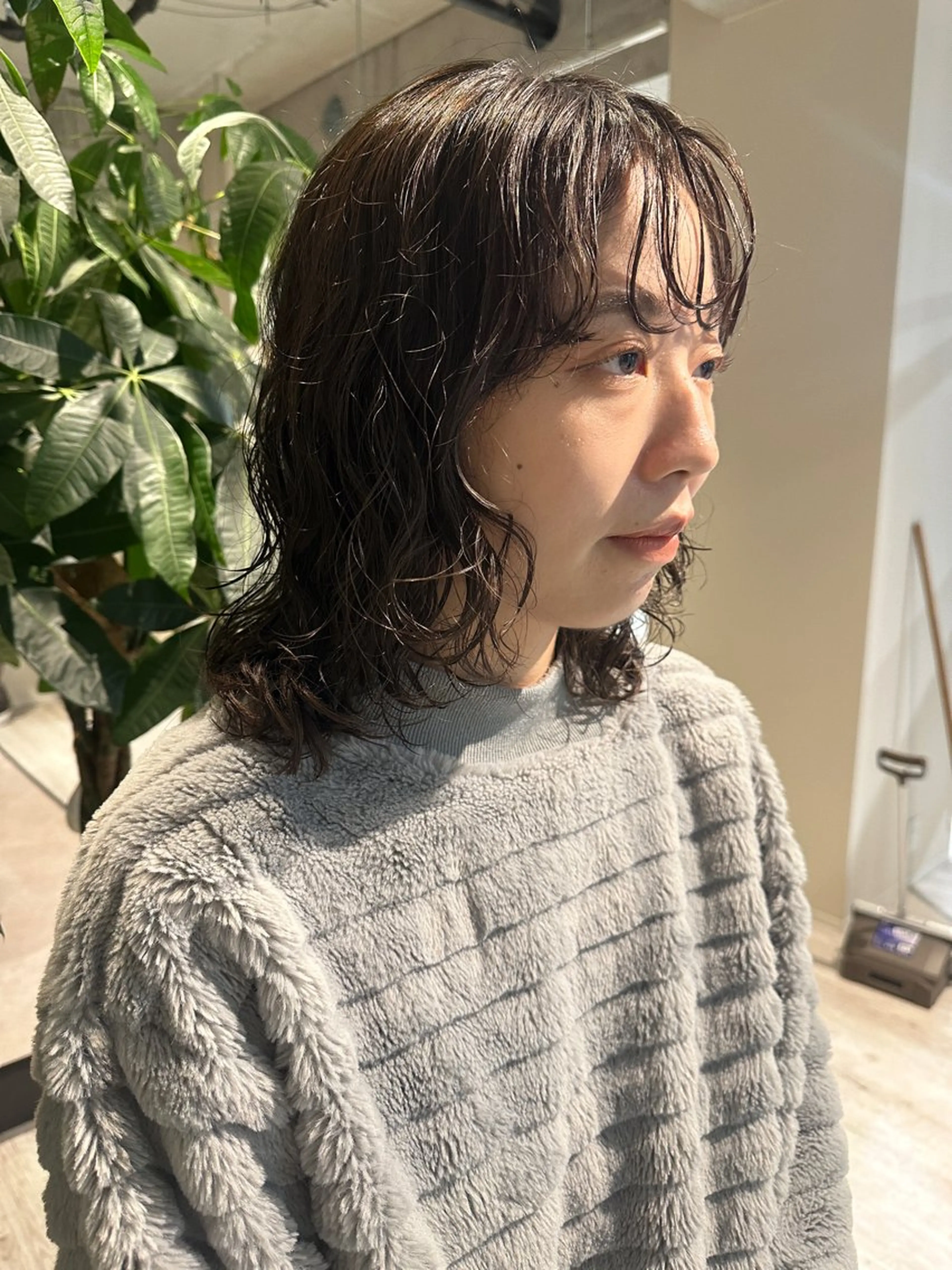 ミディアム シェアサロンコネクト所属・Chiho/ 博多/パーマ/ボブのヘアスタイル