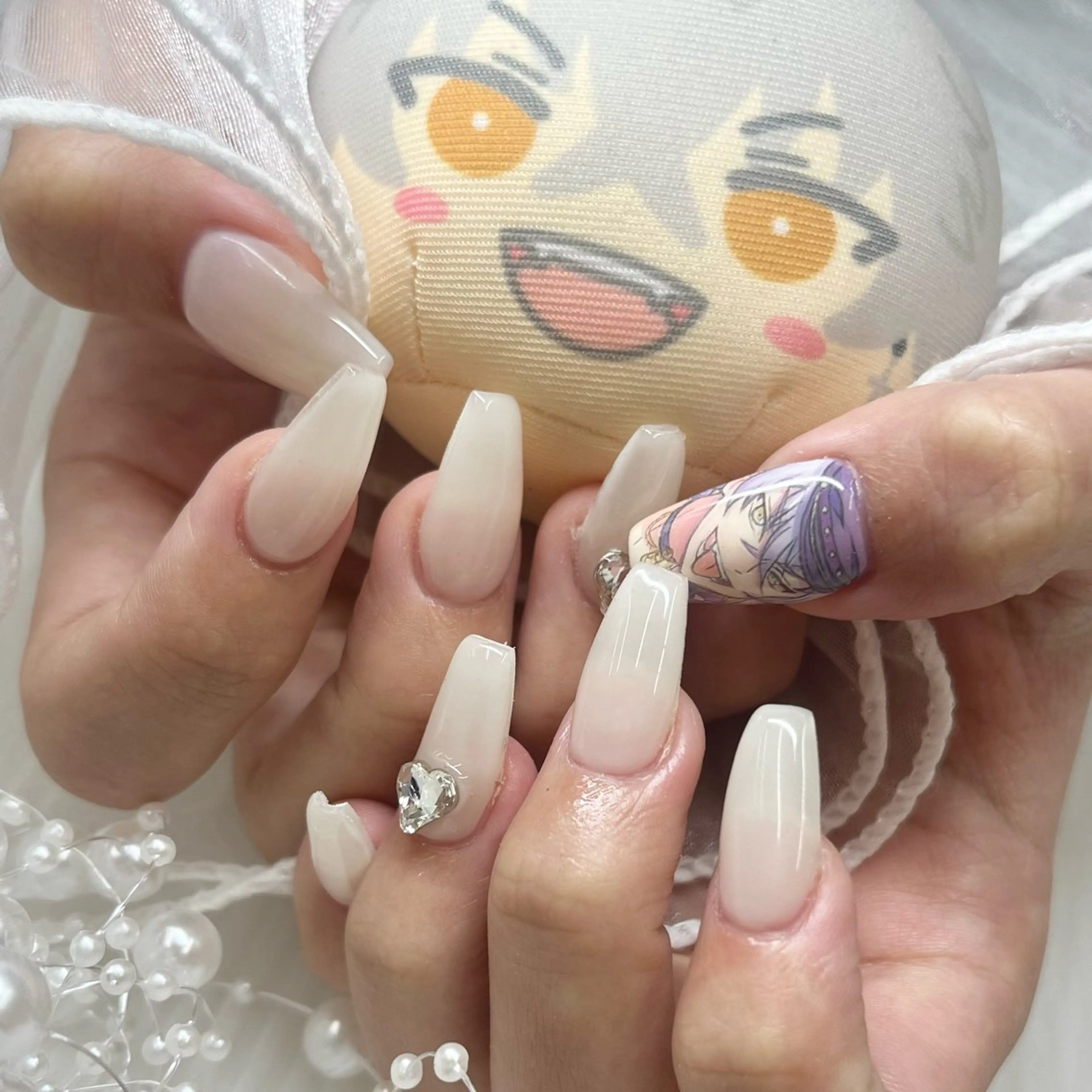 ネイル ハート ハンドネイル 池袋痛ネイル Nok. 渡辺のネイルデザイン