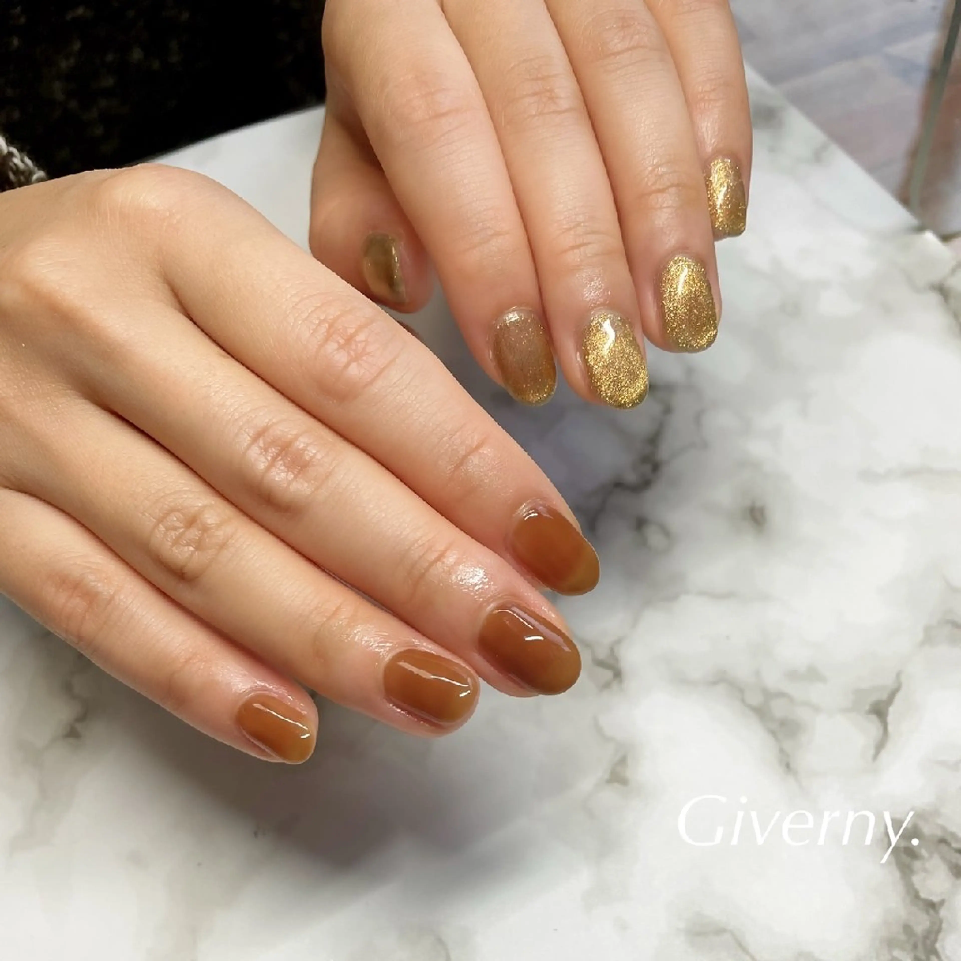 ネイル マグネットネイル ハンドネイル Giverny .のネイルデザイン