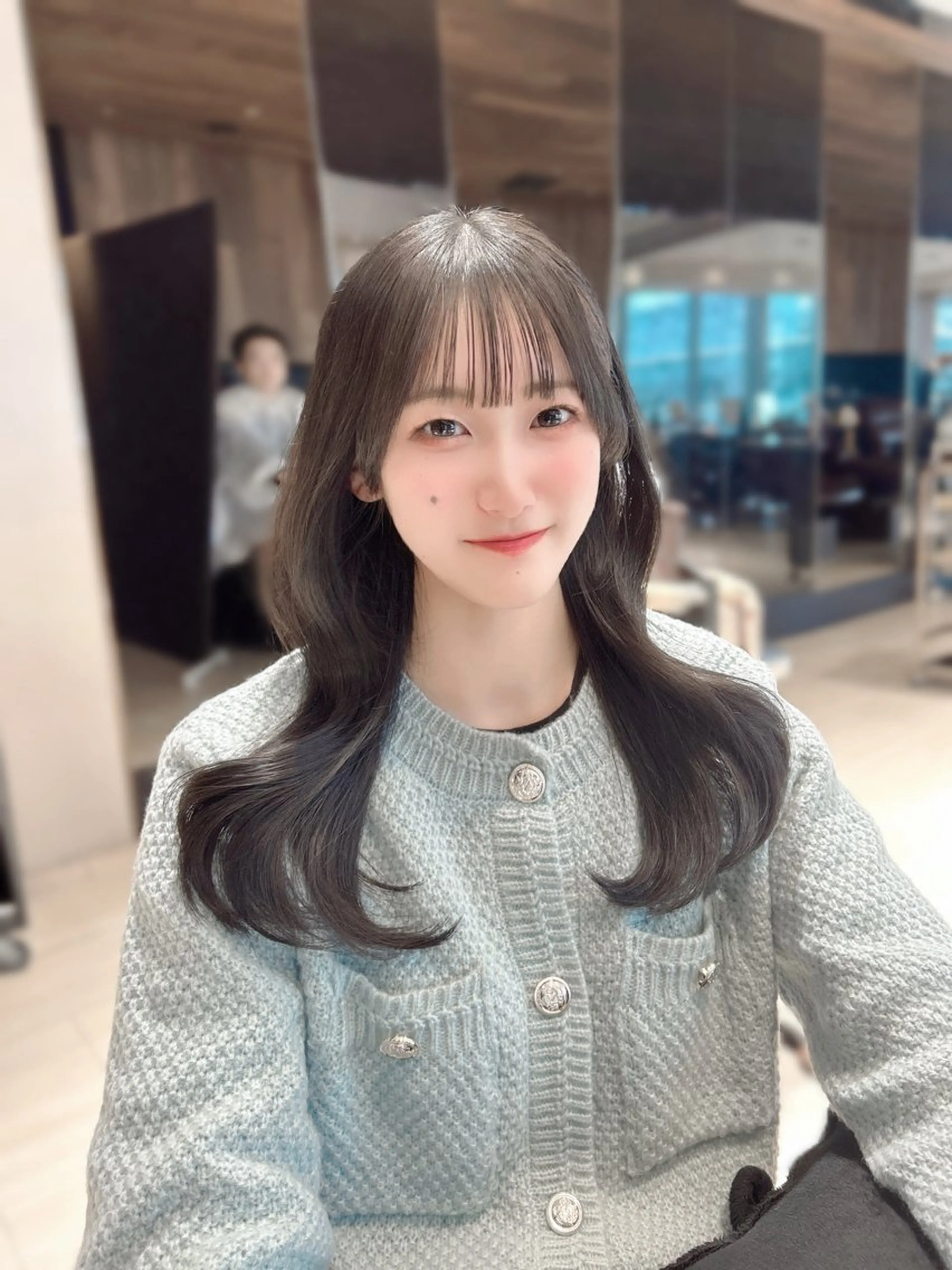 ロング カット ヘアカラー トリートメント 🎀大竹美侑／顔まわ りカット／レイヤーのヘアスタイル