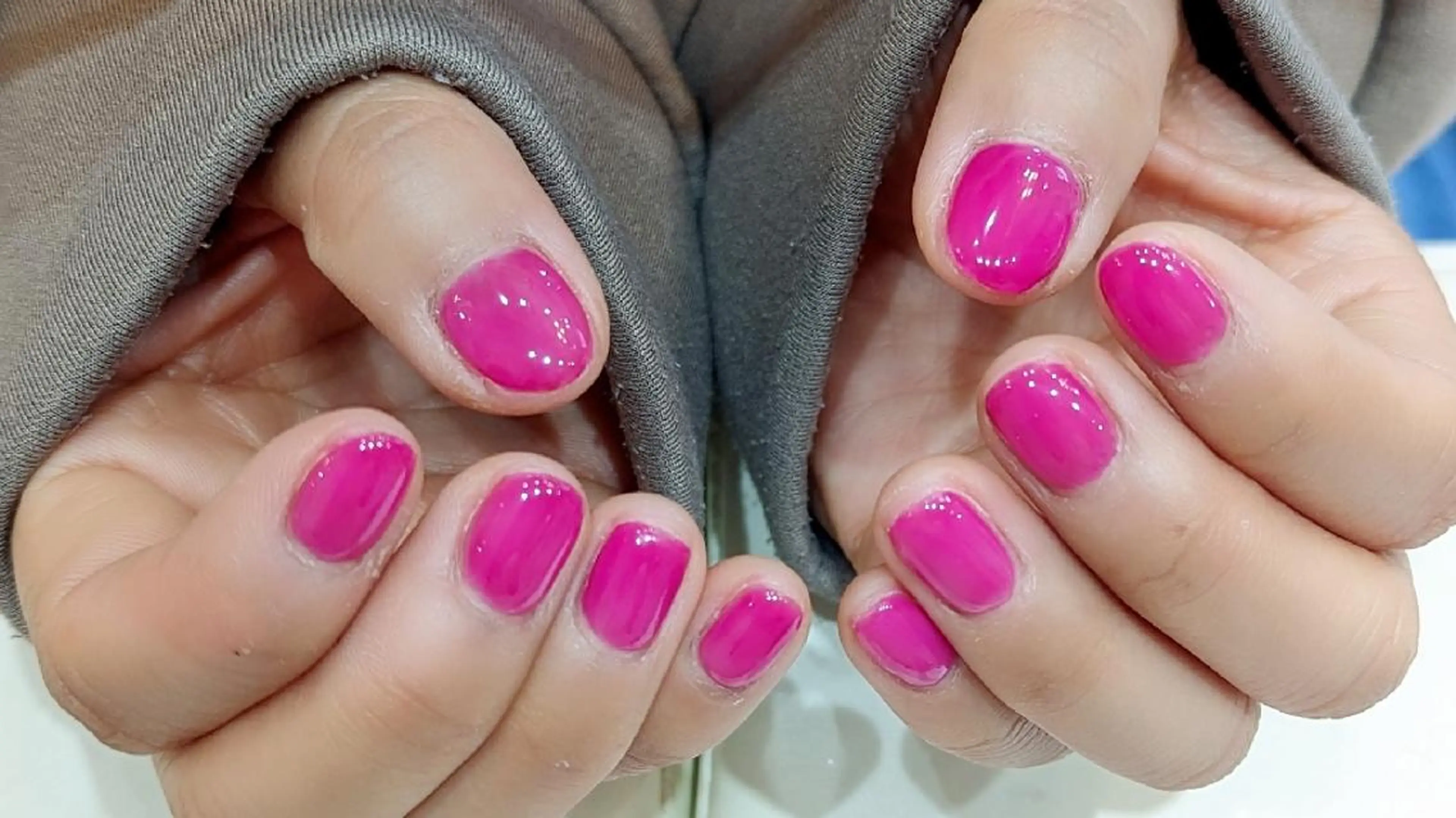 ネイル ワンカラーネイル ピンク 片桐 祥子のネイルデザイン