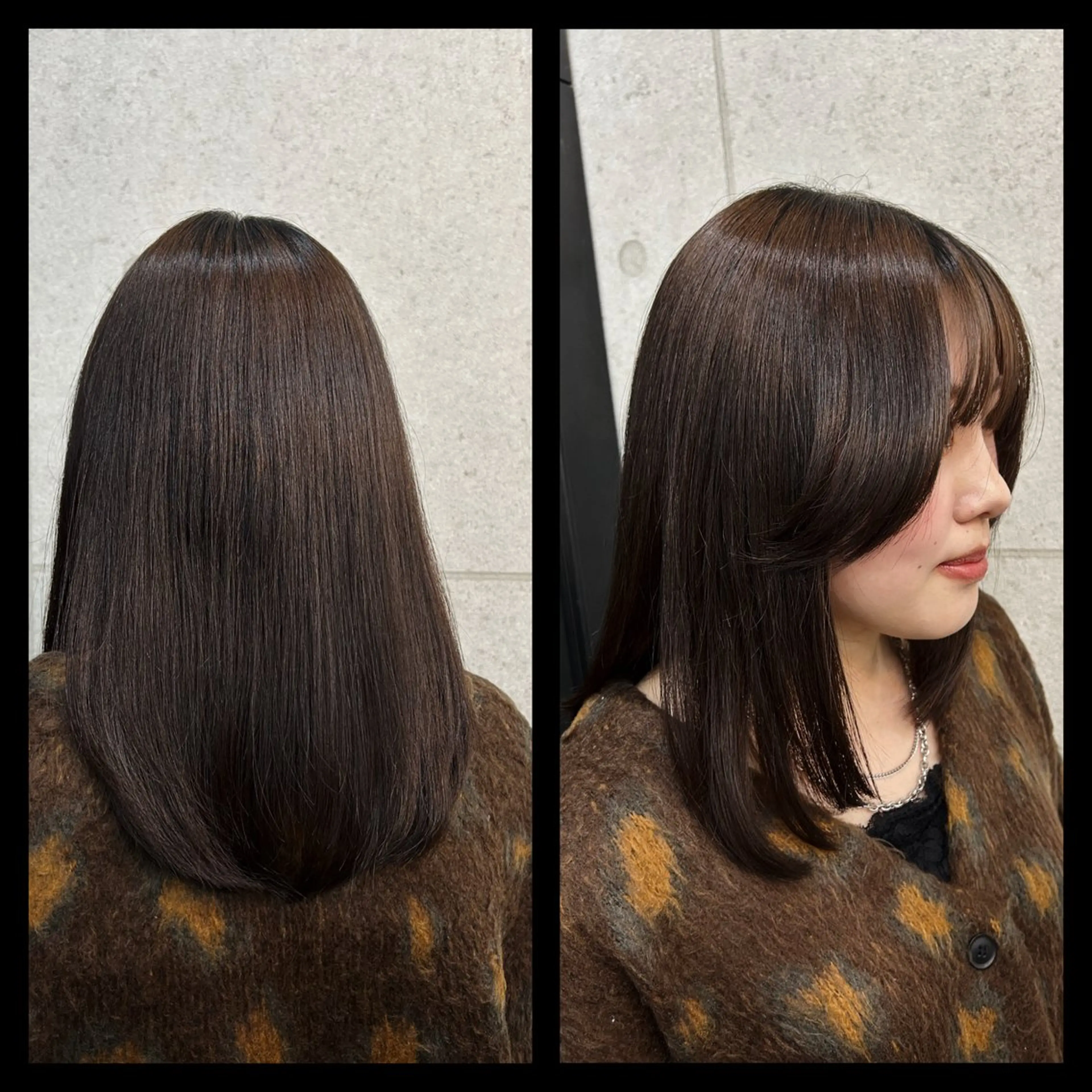 ミディアム 顔まわりレイヤー 顔周りカット レイヤーカット ♠️Anli♠️ KOTA🐈‍⬛のヘアスタイル