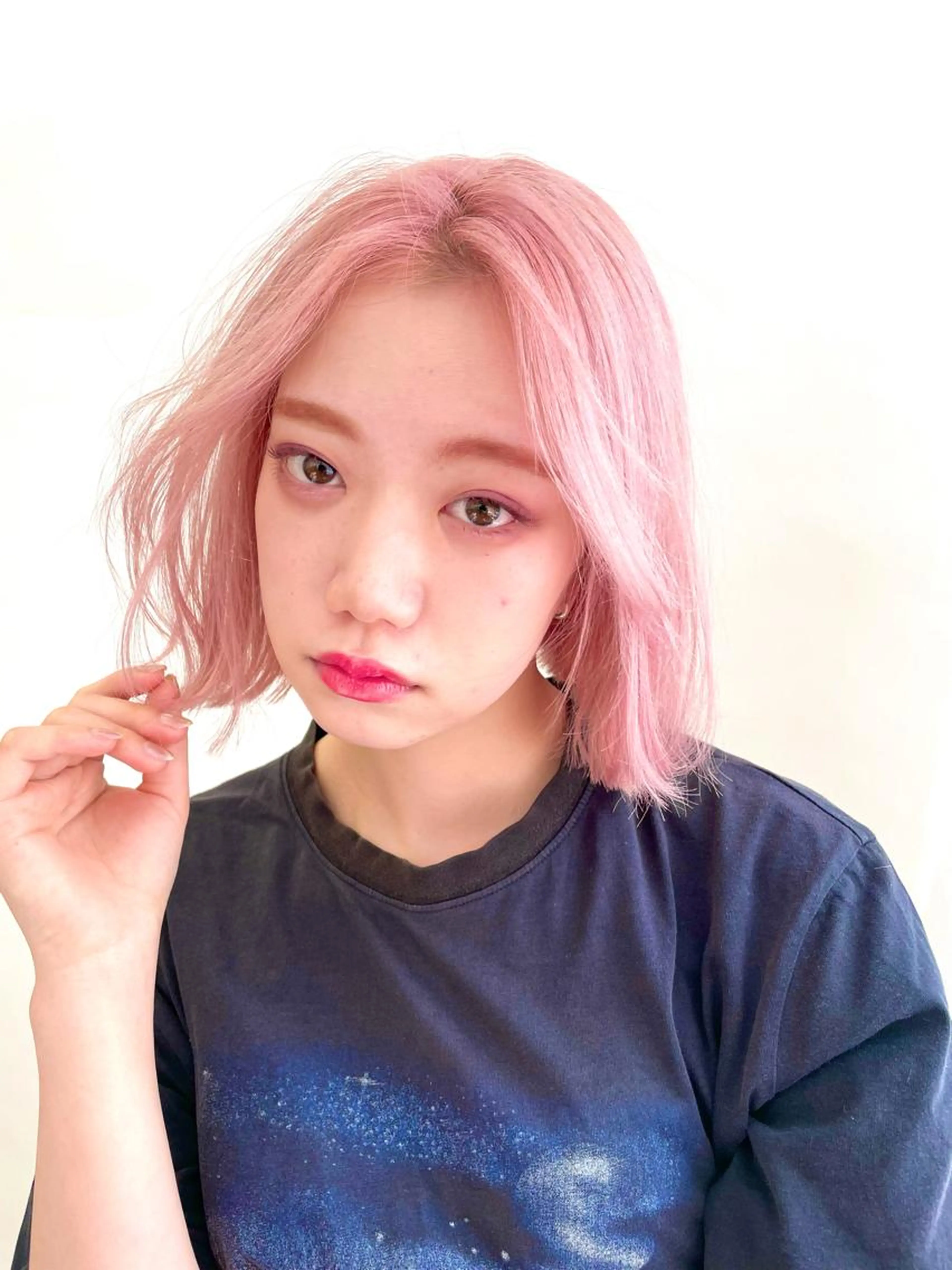 【髪質改善】カット+イルミナカラー+スタンダードトリートメント🩶韓国 くびれ 暖色 ショート ワンホンの写真