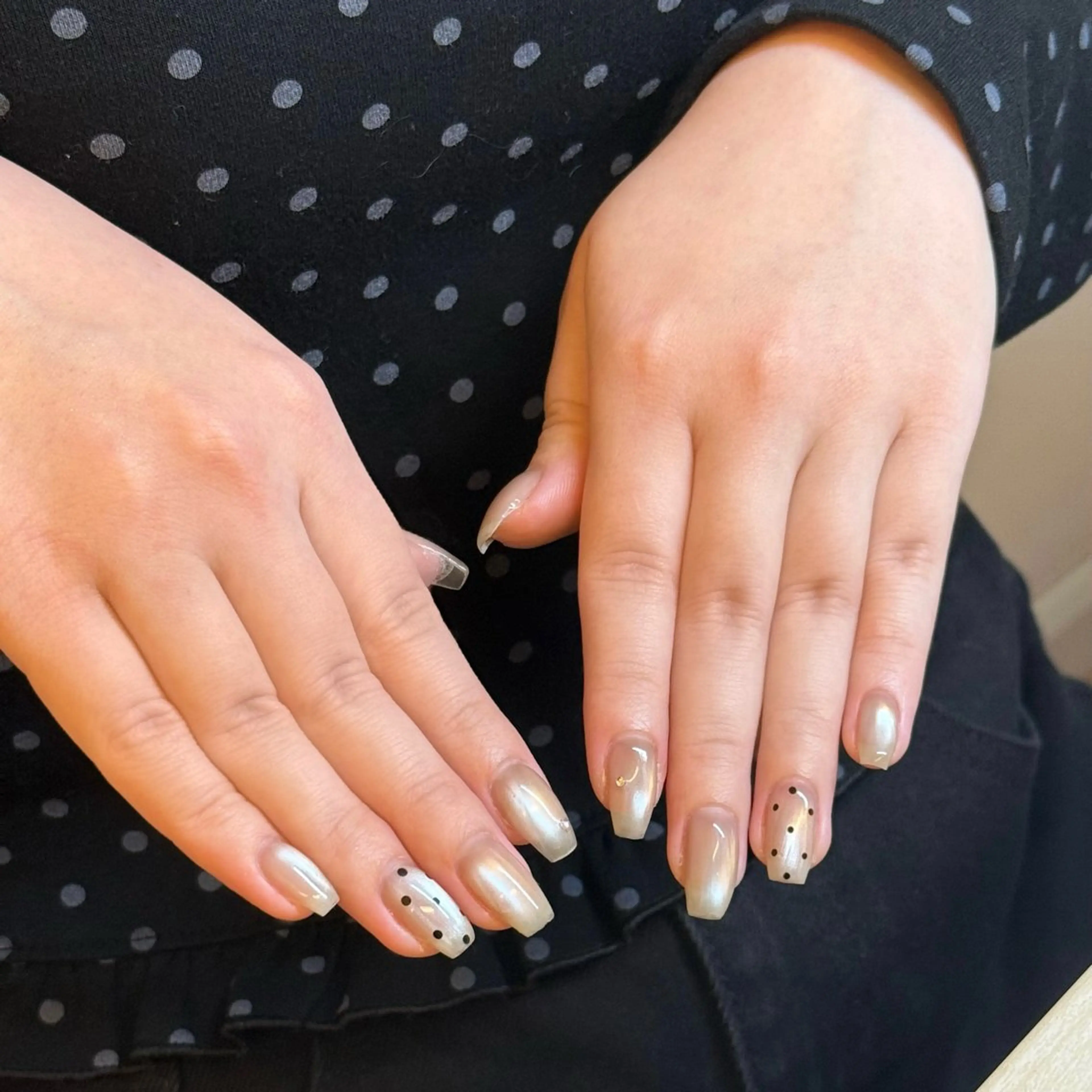 ネイル ドット マグネットネイル ワンホンネイル りさ⟡.·*.のネイルデザイン