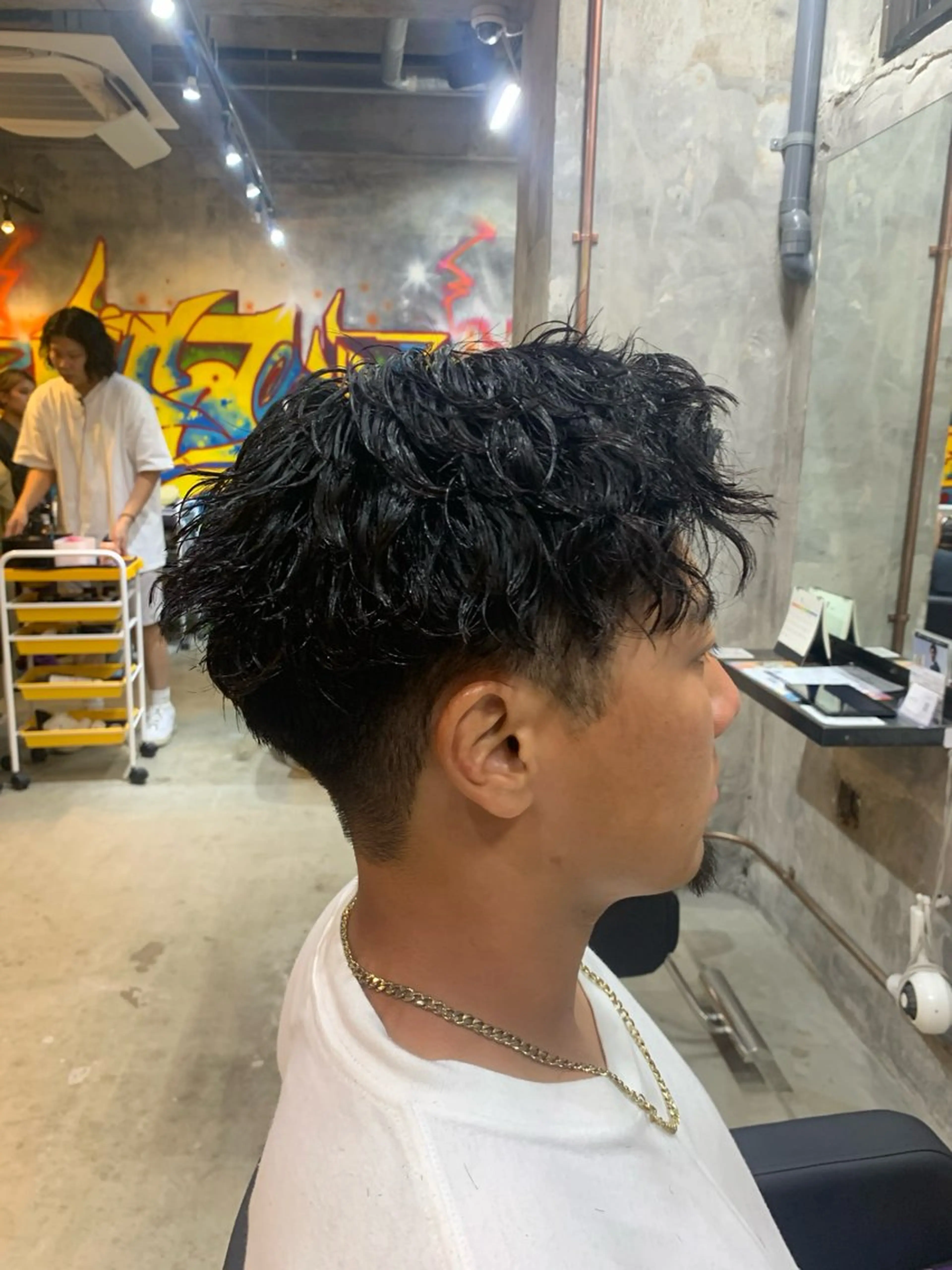 パーマ メンズ マッシュ メンズパーマ ツイストスパイラルパーマ スパイラルパーマ カット パーマ ⚡️メンズパーマ特化 mens支持◎/忠地のヘアスタイル