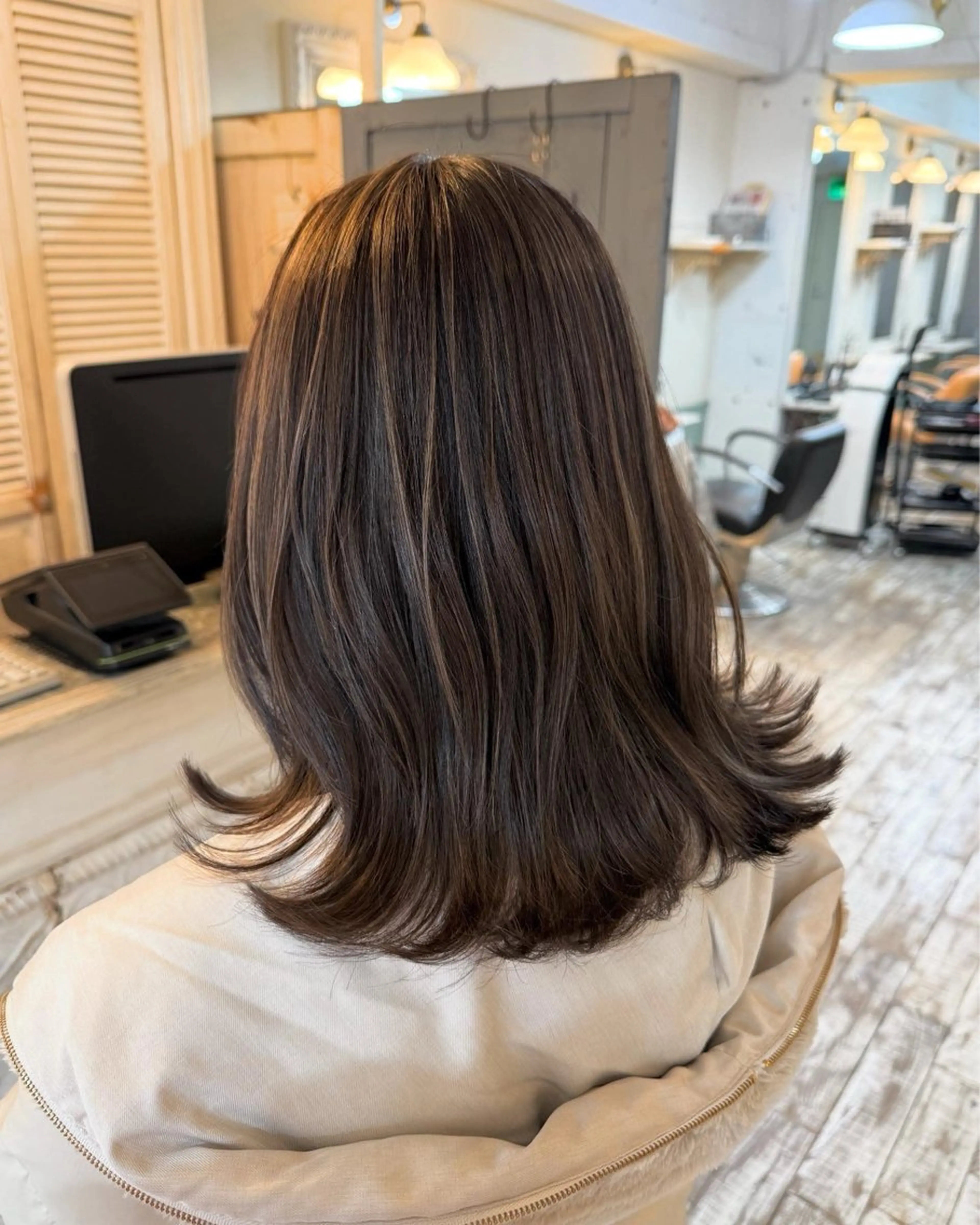 ミディアム カラー ハイライトカラー ハイライト 【azure横浜】 🧸misaki🌸のヘアスタイル