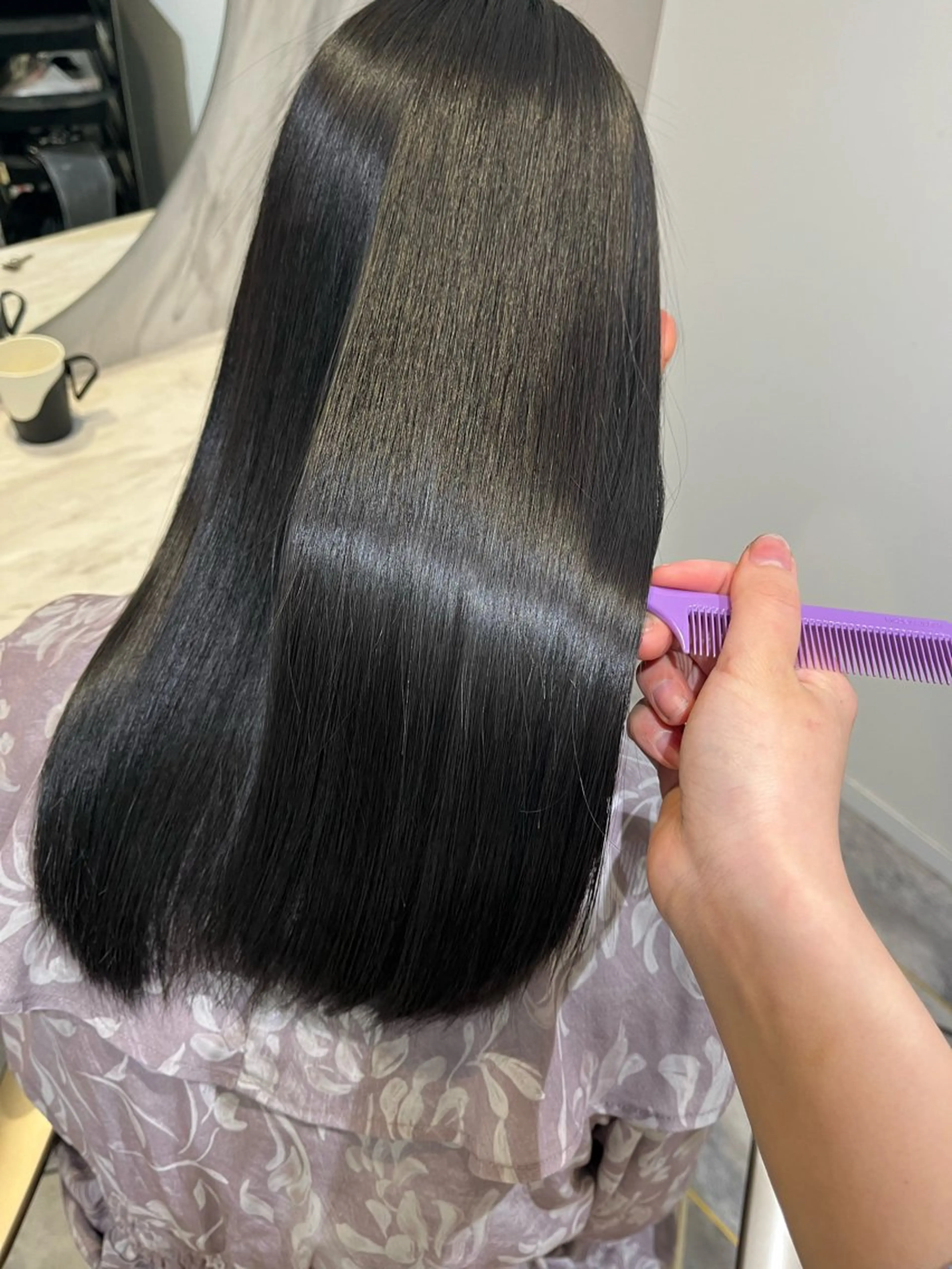 ✨髪質改善✨縮毛矯正カットで理想のサラ艶髪へ🩷オージュア2ステップ18000の写真