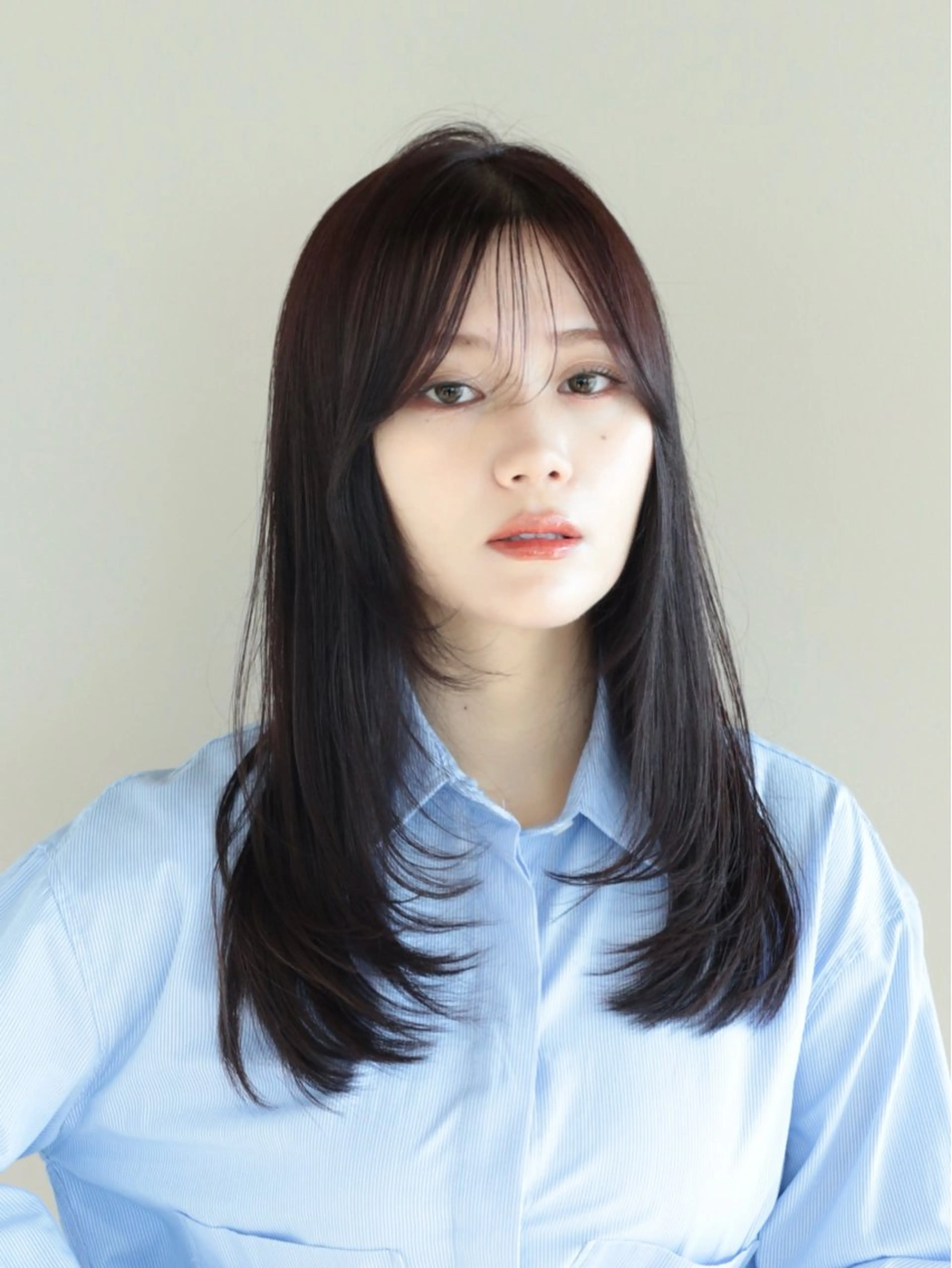 セミロング カラー レイヤーカット 似合わせカット レイヤー/顔周り /透明感🩶高橋大のヘアスタイル