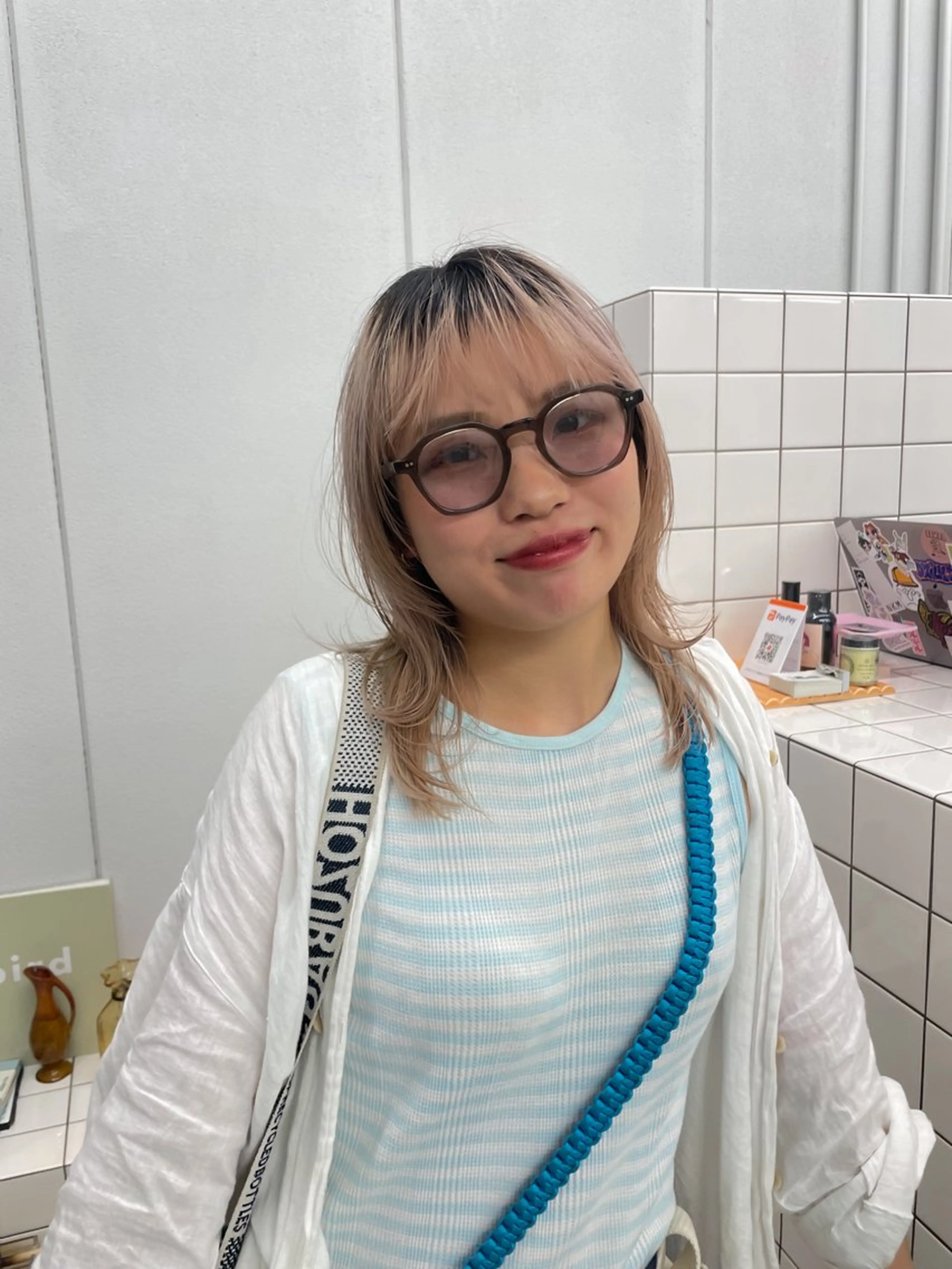 ミディアム カラー カット ヘアカラー 関 京磨のヘアスタイル