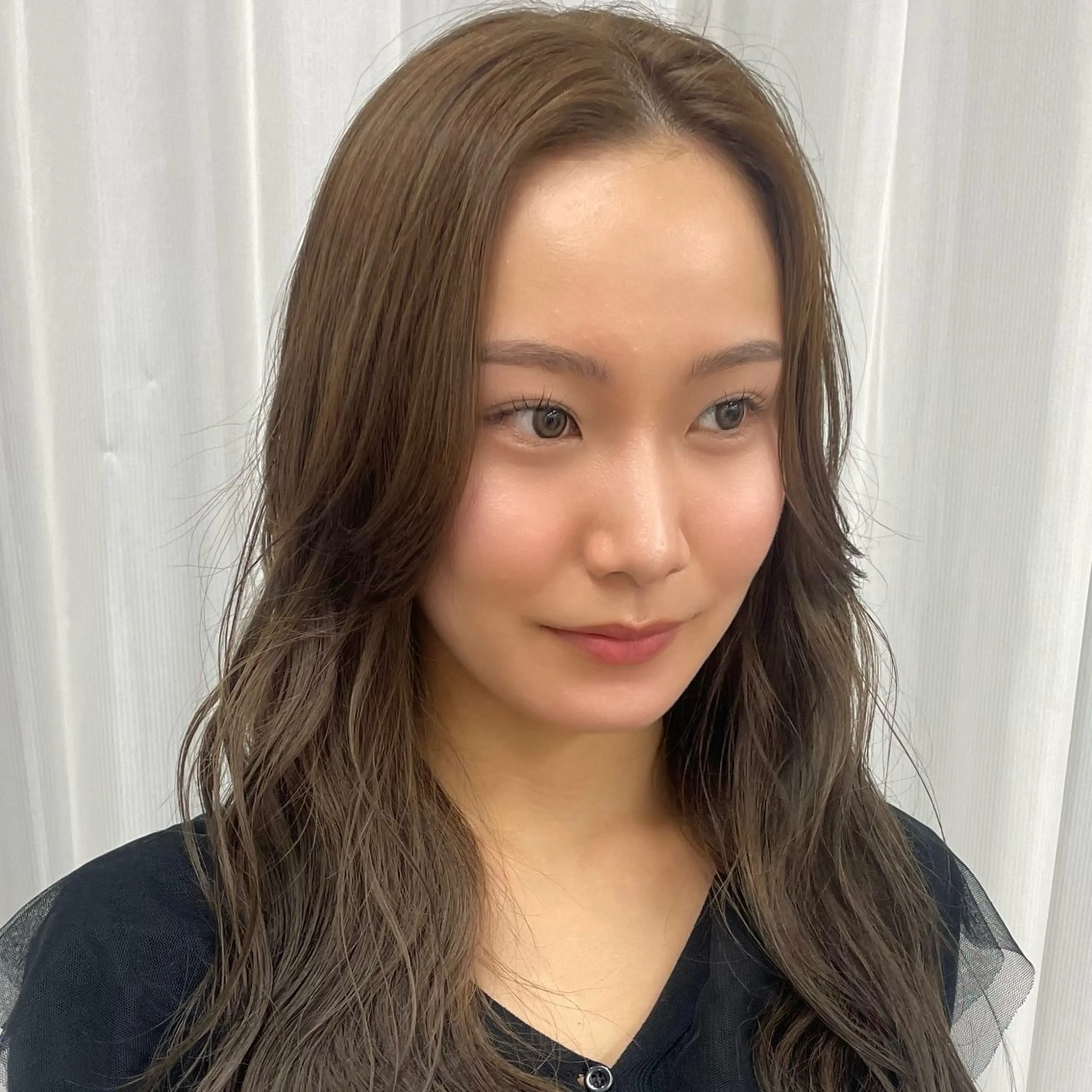 ロング カラー ブリーチ ブリーチなしカラー ヘアカラー KAHO 大阪カラーモデル募集のヘアスタイル