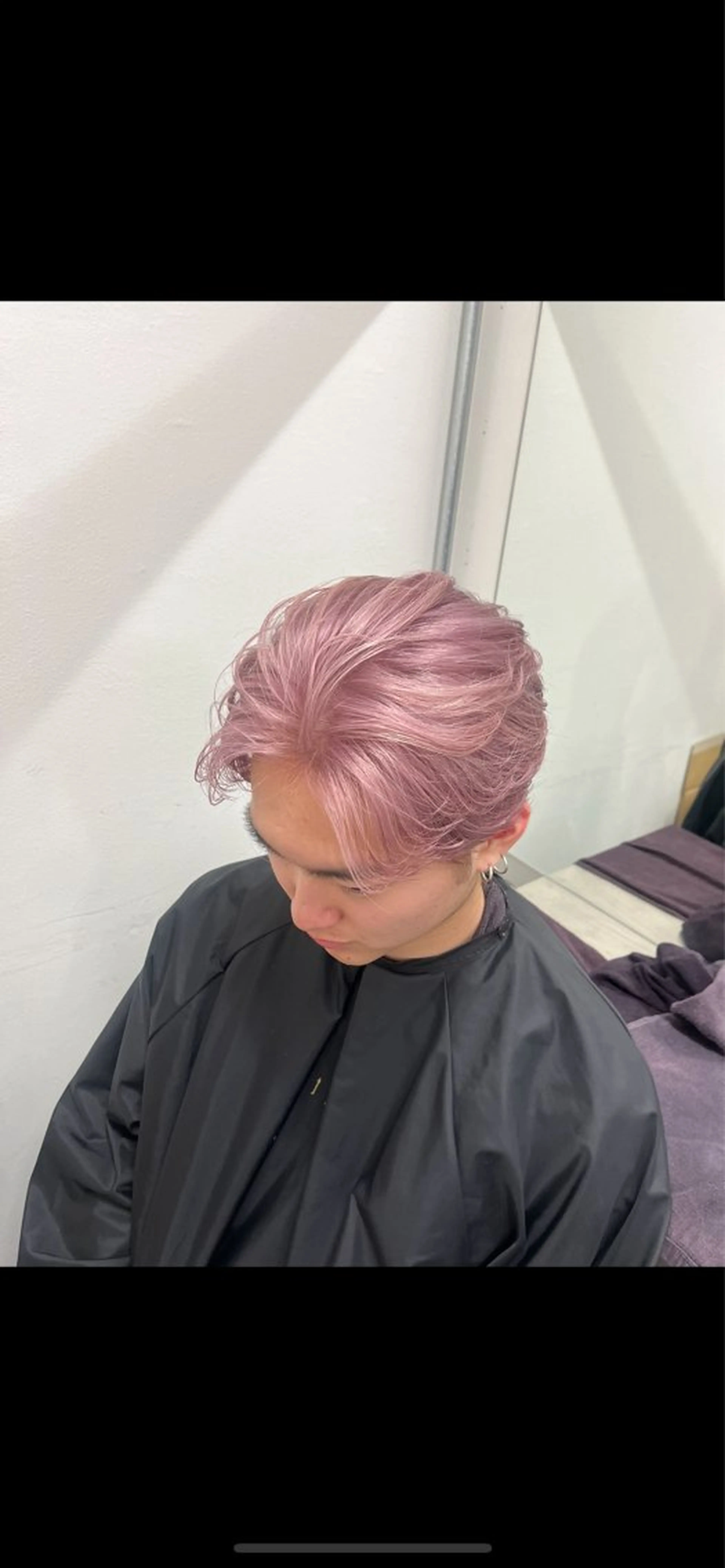 カラー ピンクカラー ホワイトピンク メンズハイトーン 北斗💍レイヤーのヘアスタイル