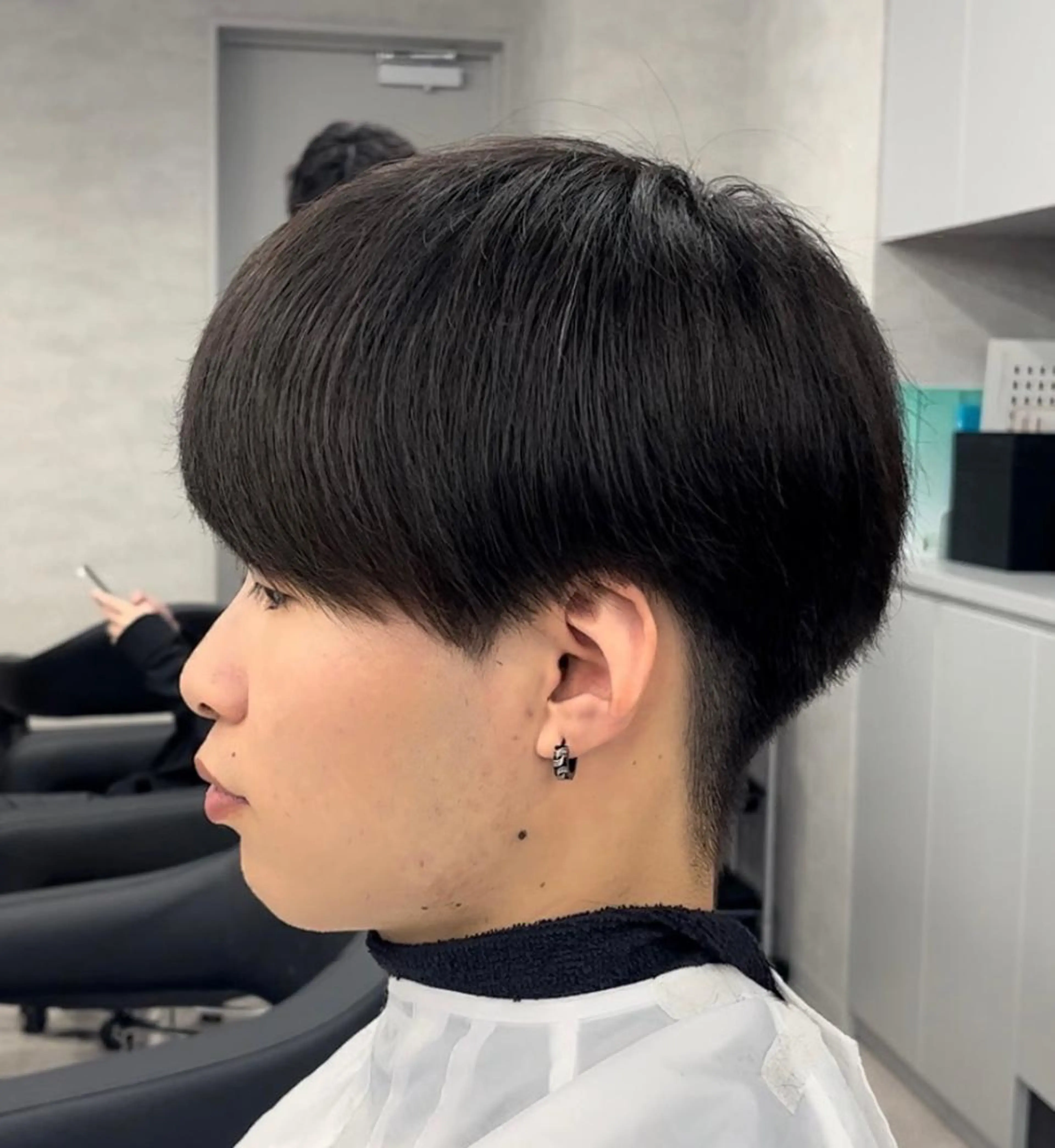 ショート メンズ マッシュ 刈り上げ カット ヘッドスパ ヘアセット センターパート マスターかずまのヘアスタイル