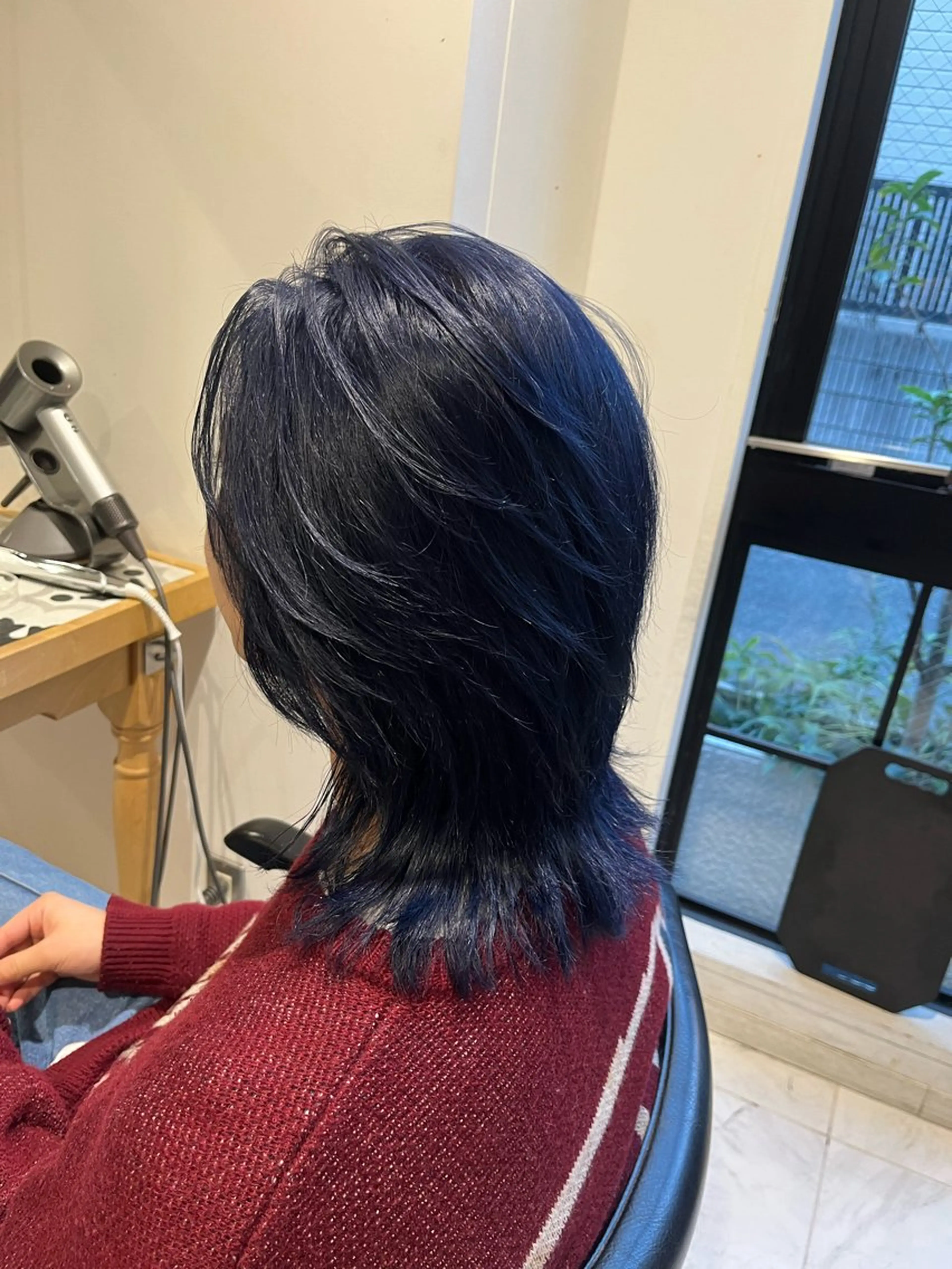 セミロング メンズ ヘアカラー トリートメント ナミ🩶暗髪/暖色 ❤️/透明感/縮毛のヘアスタイル