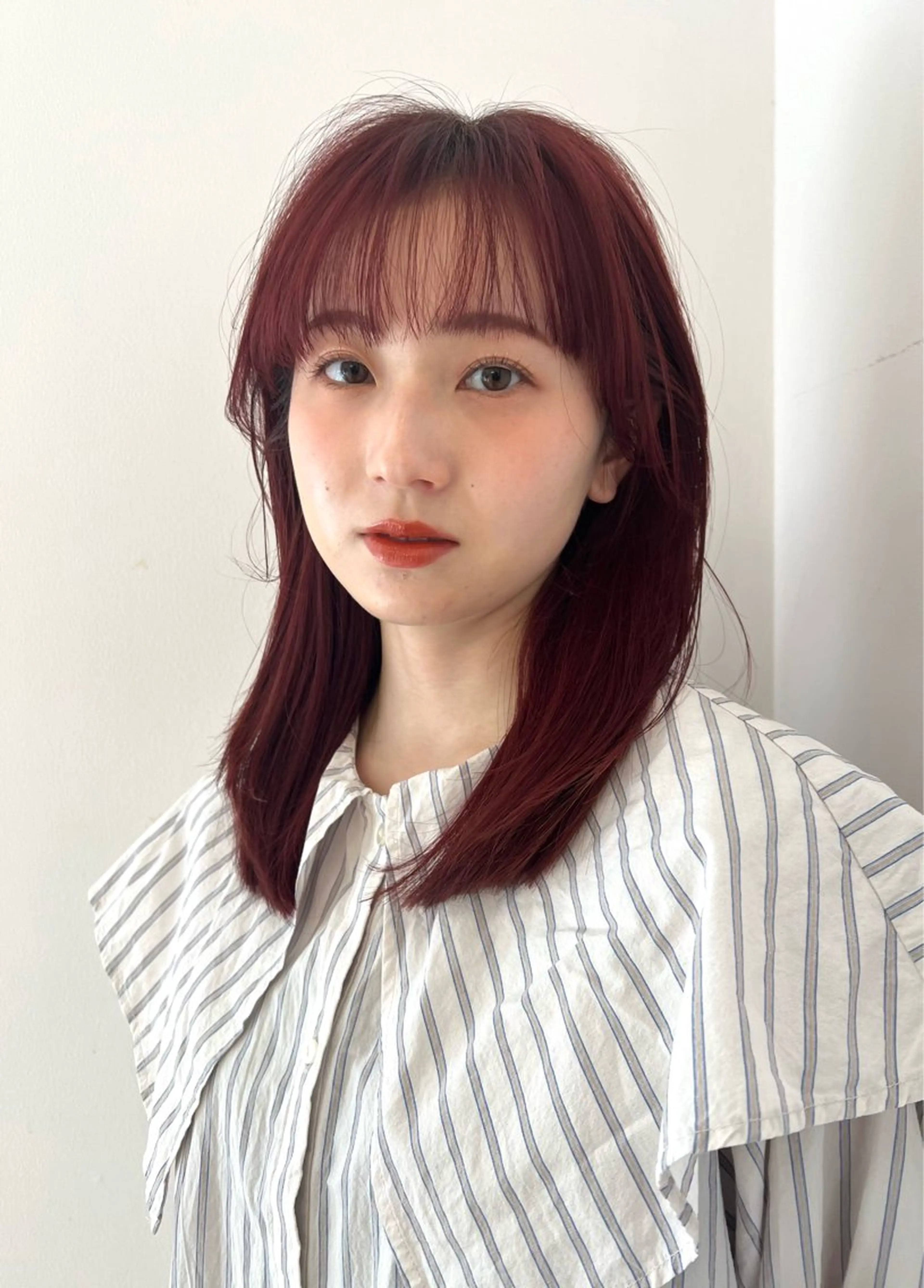 セミロング 韓国ヘア 🎀華澄のヘアスタイル