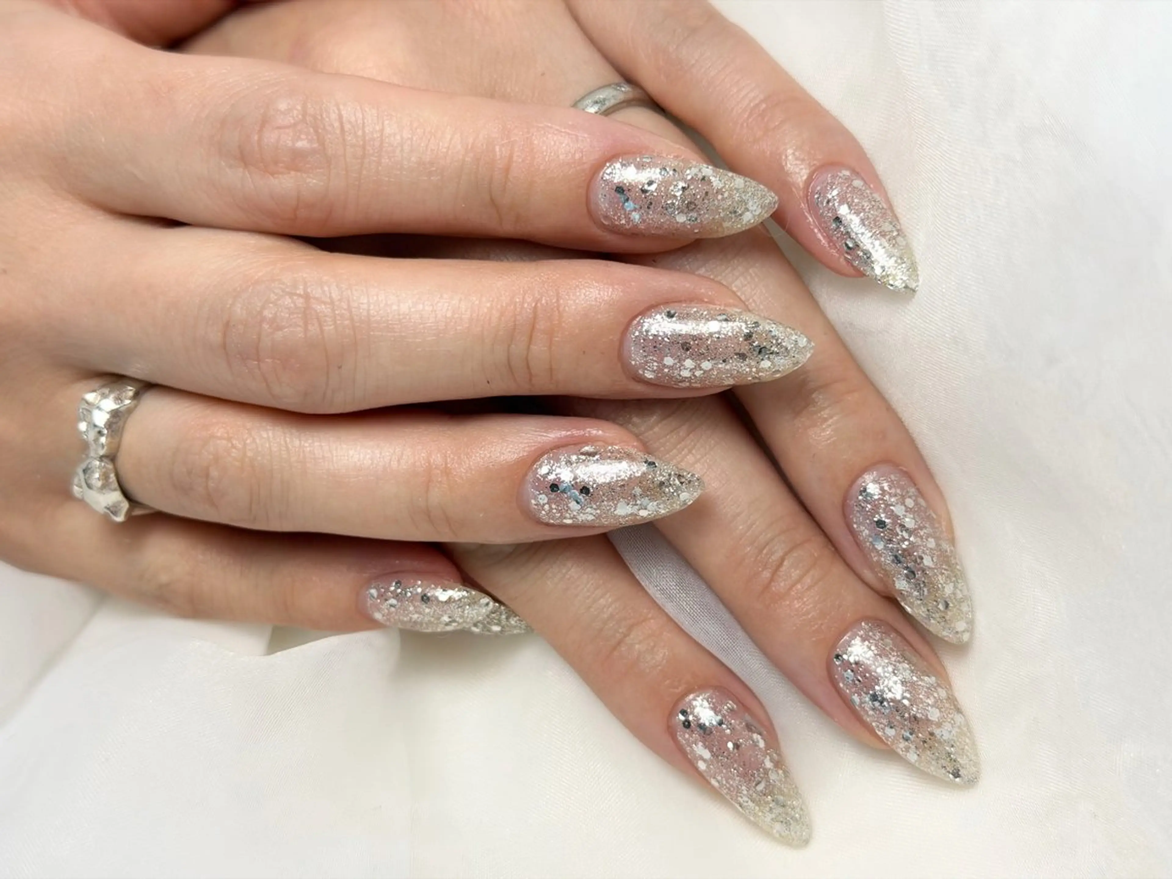 ネイル ラメ(グリッター) ハンドネイル MIKA ♡のネイルデザイン