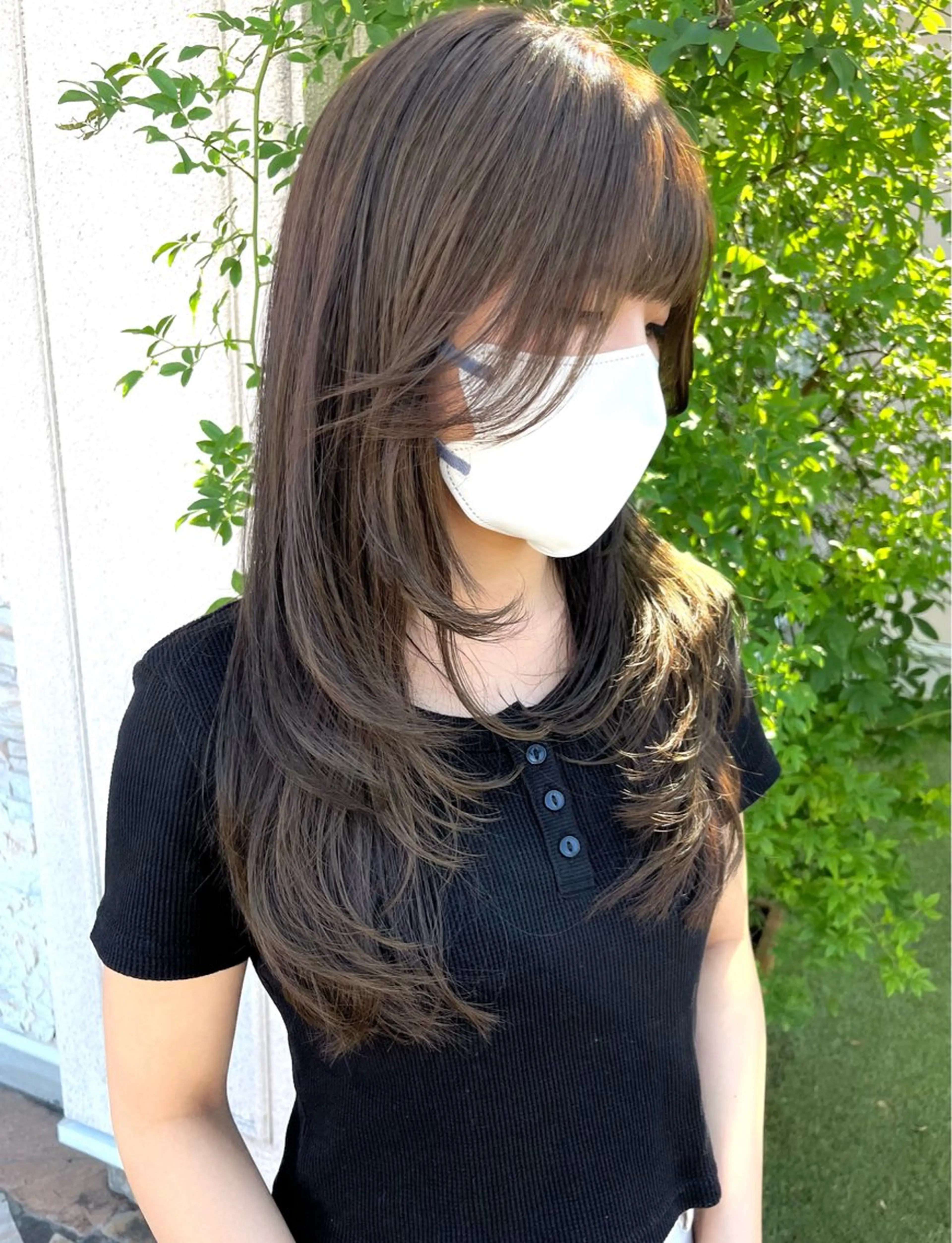 ロング くびれヘア 顔周りカット 韓国風ヘア レイヤーカット 似合わせカット 💫レイヤーカット✨ 透明感カラー工藤雄大のヘアスタイル