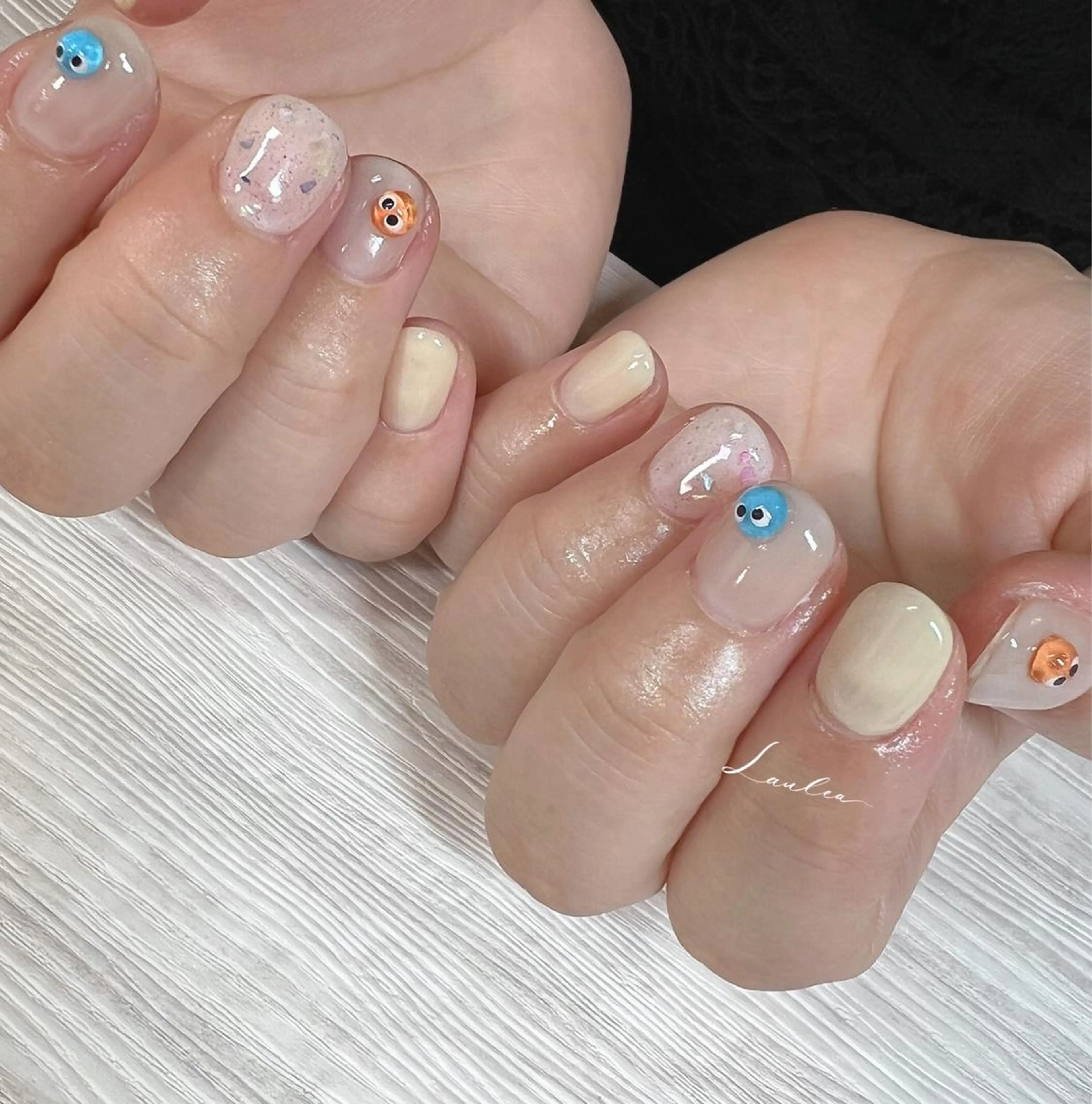 ネイル フットネイル 韓国ネイル ハンドネイル nail salon Lauleaのネイルデザイン