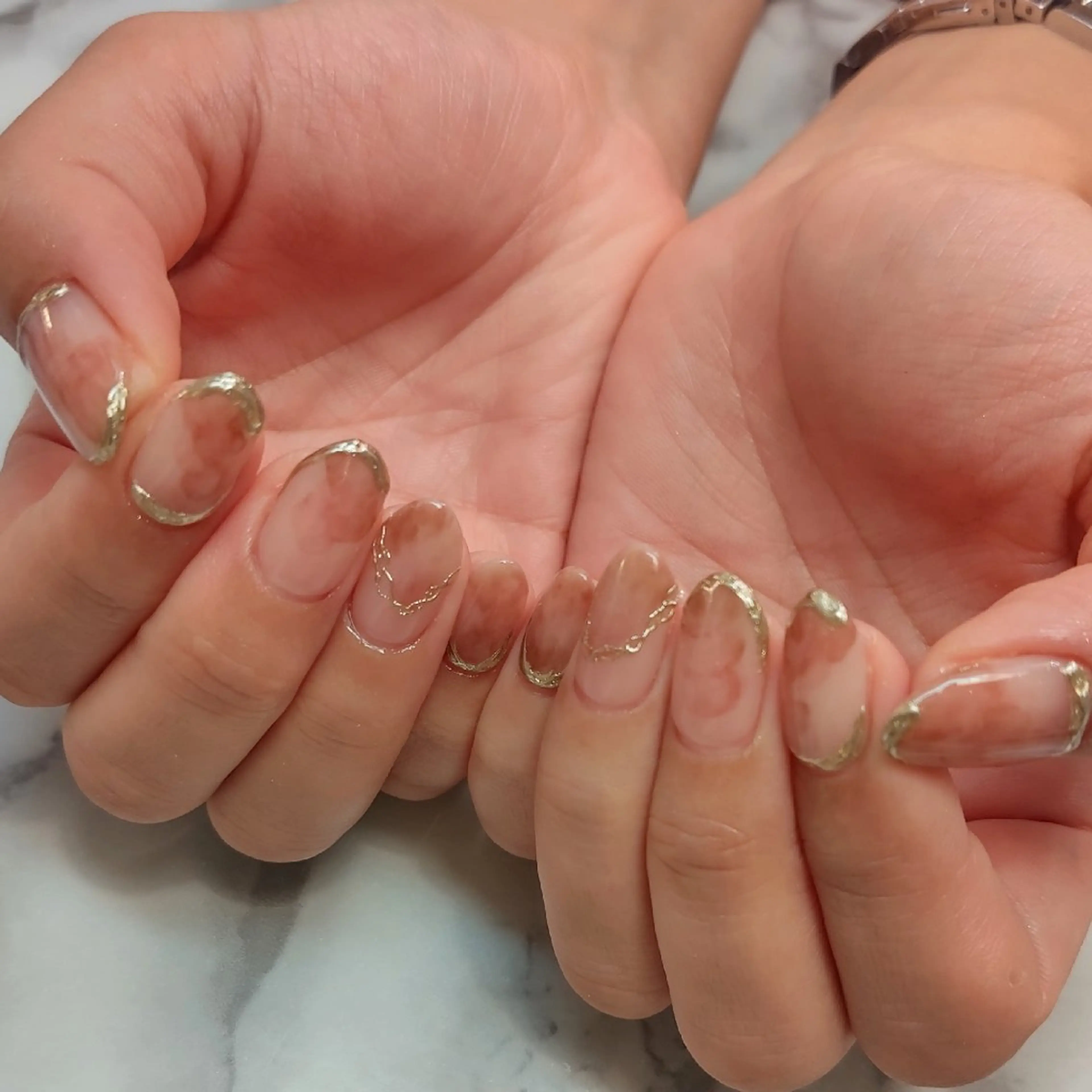 ネイル ニュアンスネイル ジェヌインネイル 河内のネイルデザイン