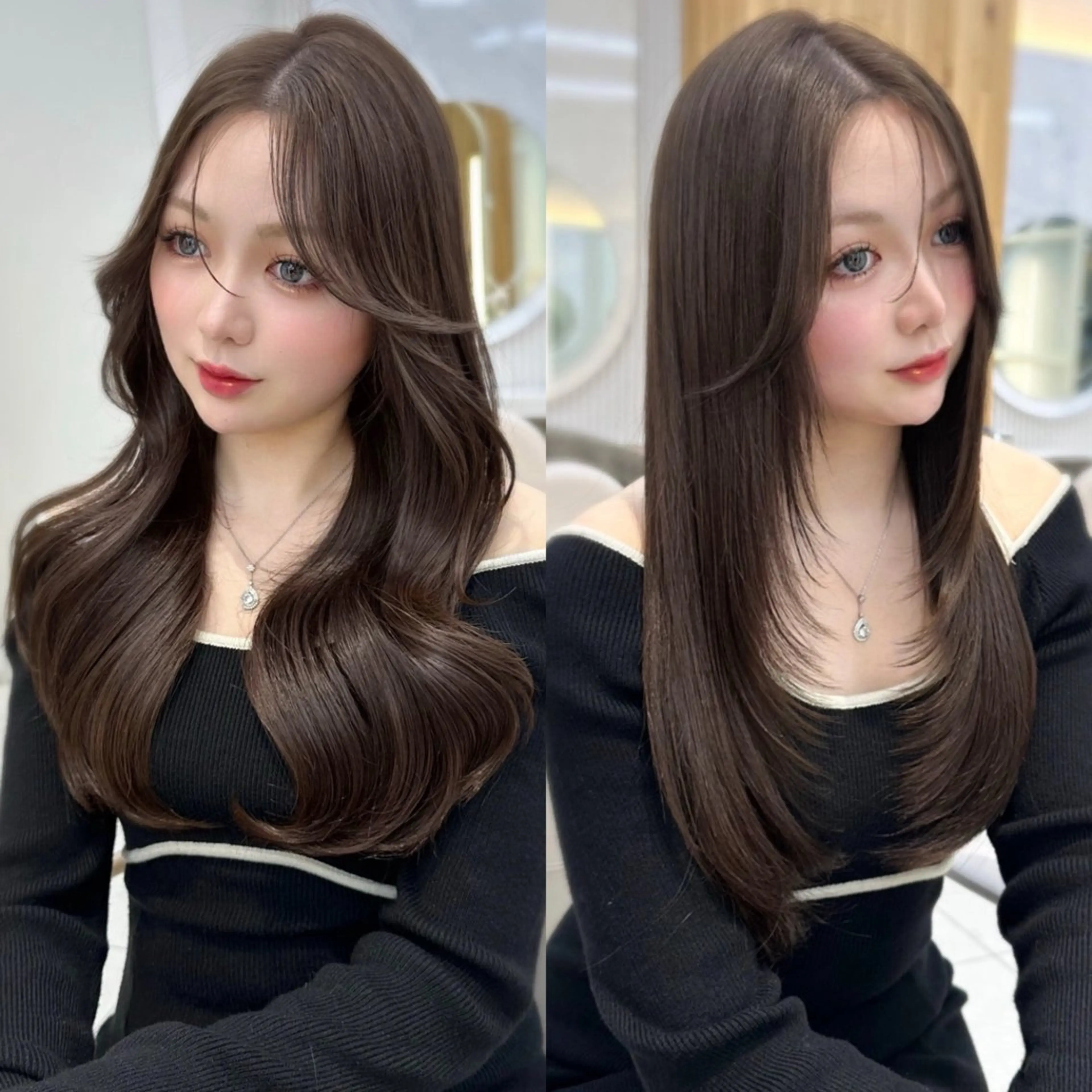 ロング カラー カット ヘアカラー トリートメント 🇰🇷韓国風くびれ ヘア🇰🇷中村優大のヘアスタイル