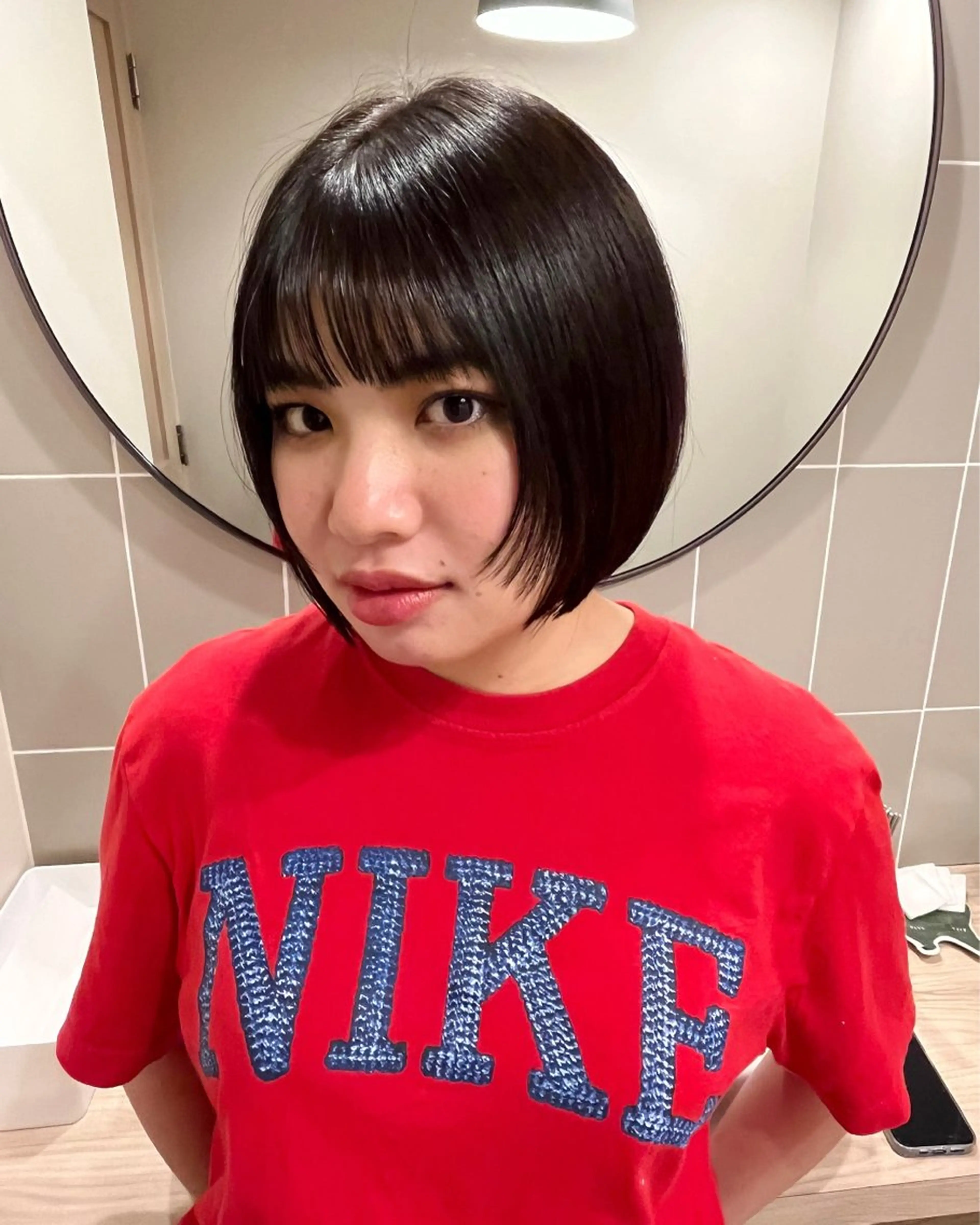 ショート ショートボブ ボブ 顔まわりレイヤー レイヤーカット 似合わせカット FILMS所属・宮城 星のヘアスタイル