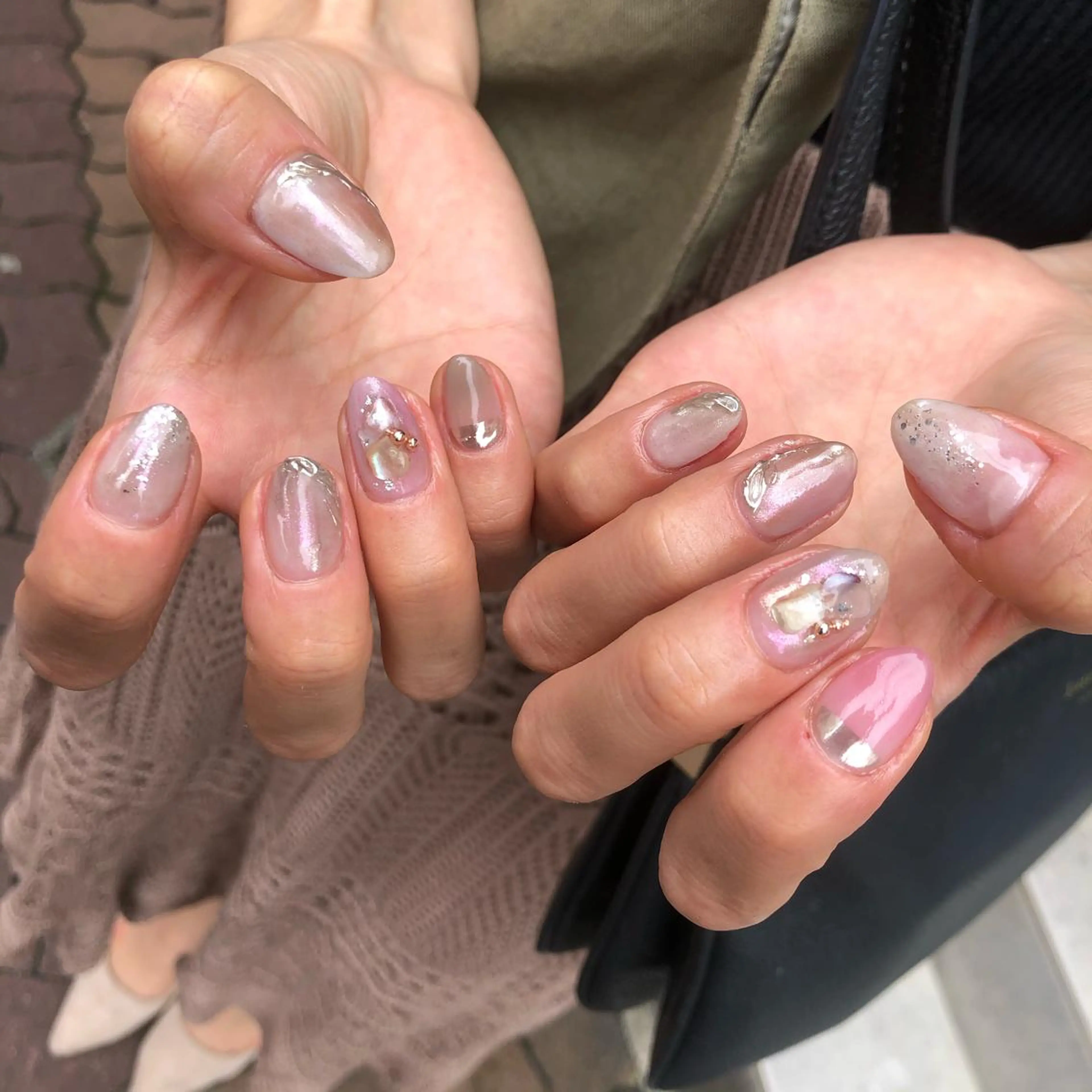 ロング カラー ヘアアレンジ キッズ ネイル マツエク・マツパ 福田 加奈のネイルデザイン