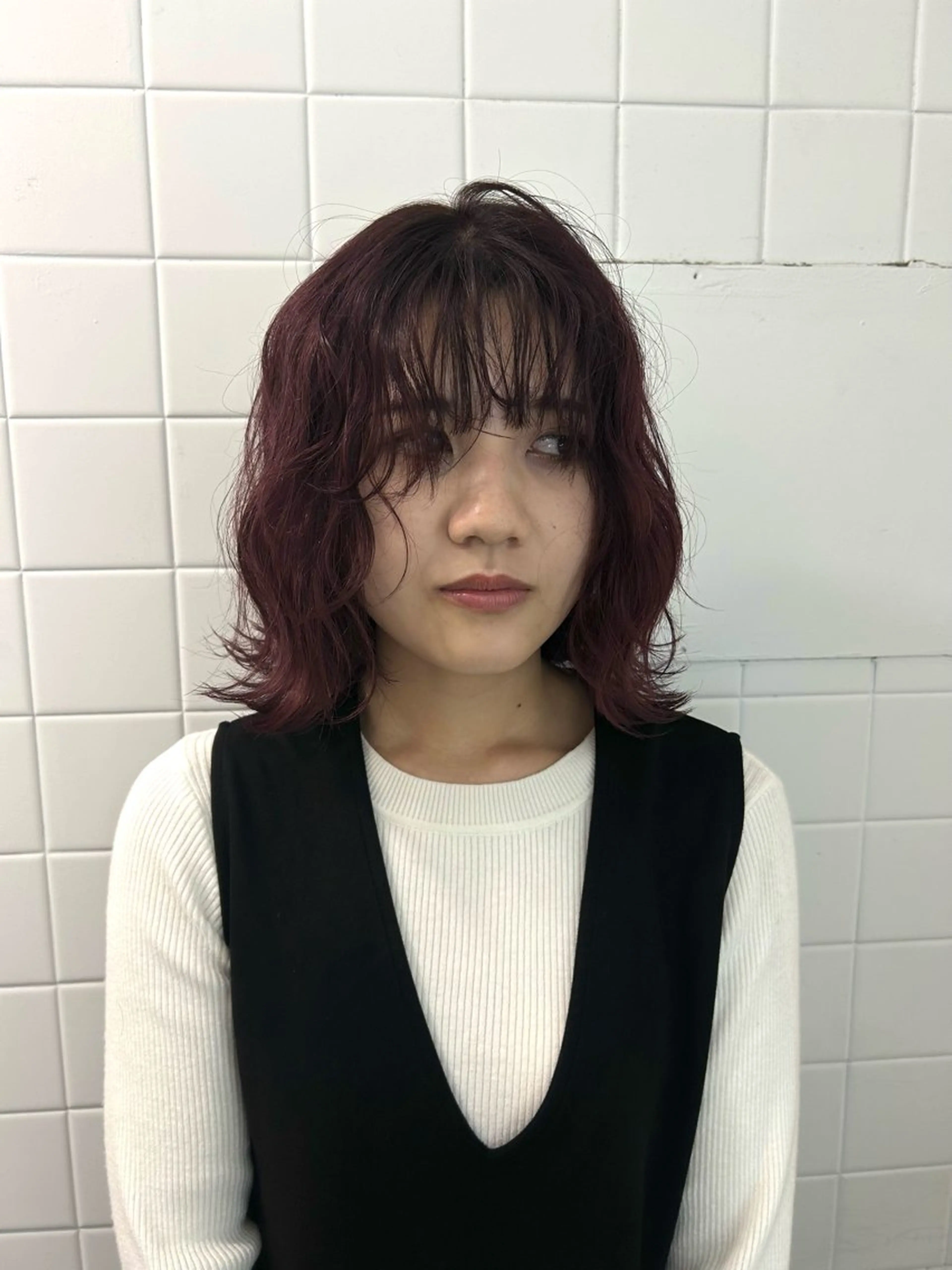 ミディアム 切りっぱなしボブ ボブ 似合わせカット //金子 聖汰のヘアスタイル