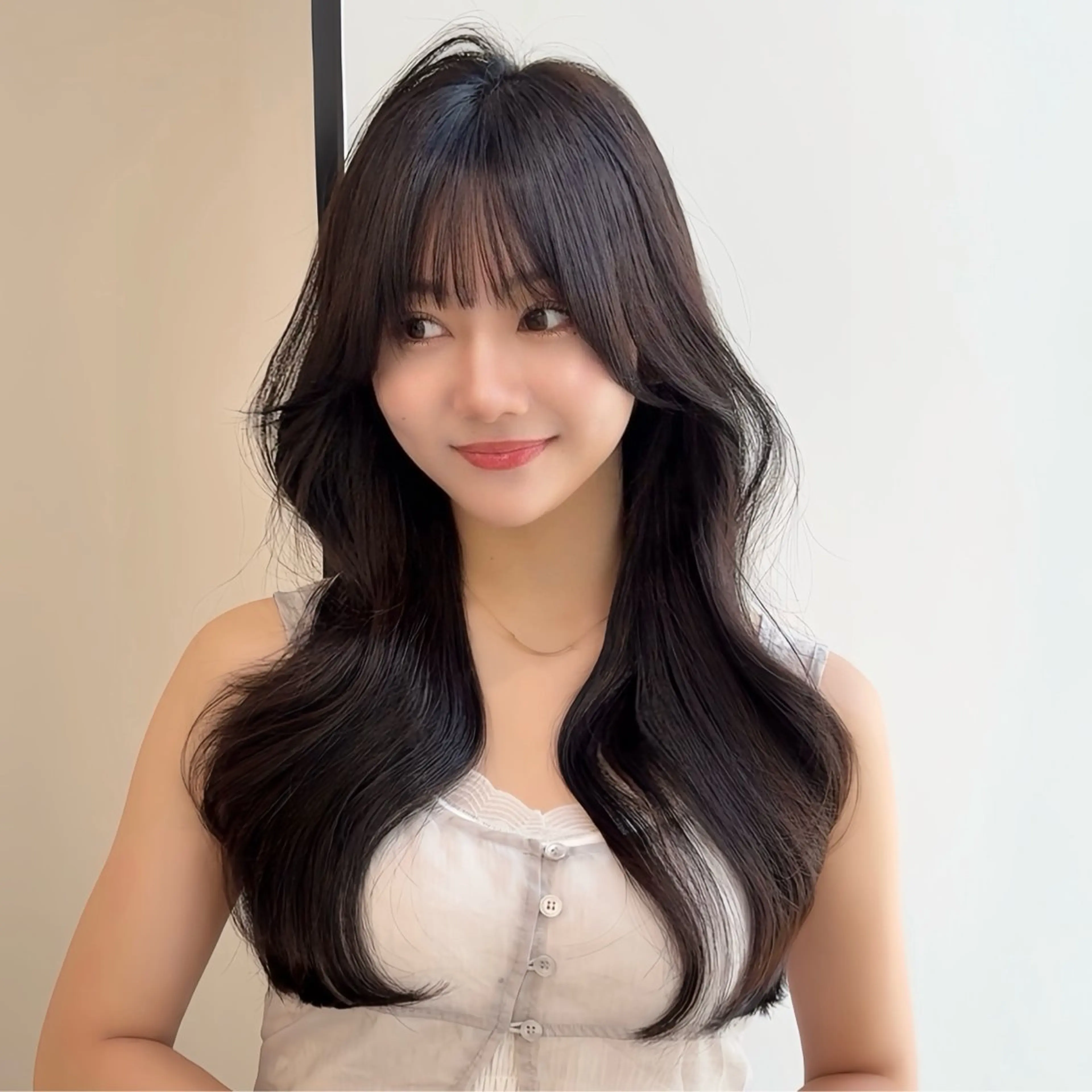 ロング カット ヘアカラー トリートメント 韓国ヘア🤍🇰🇷 ‪🫶🏻吉満のヘアスタイル