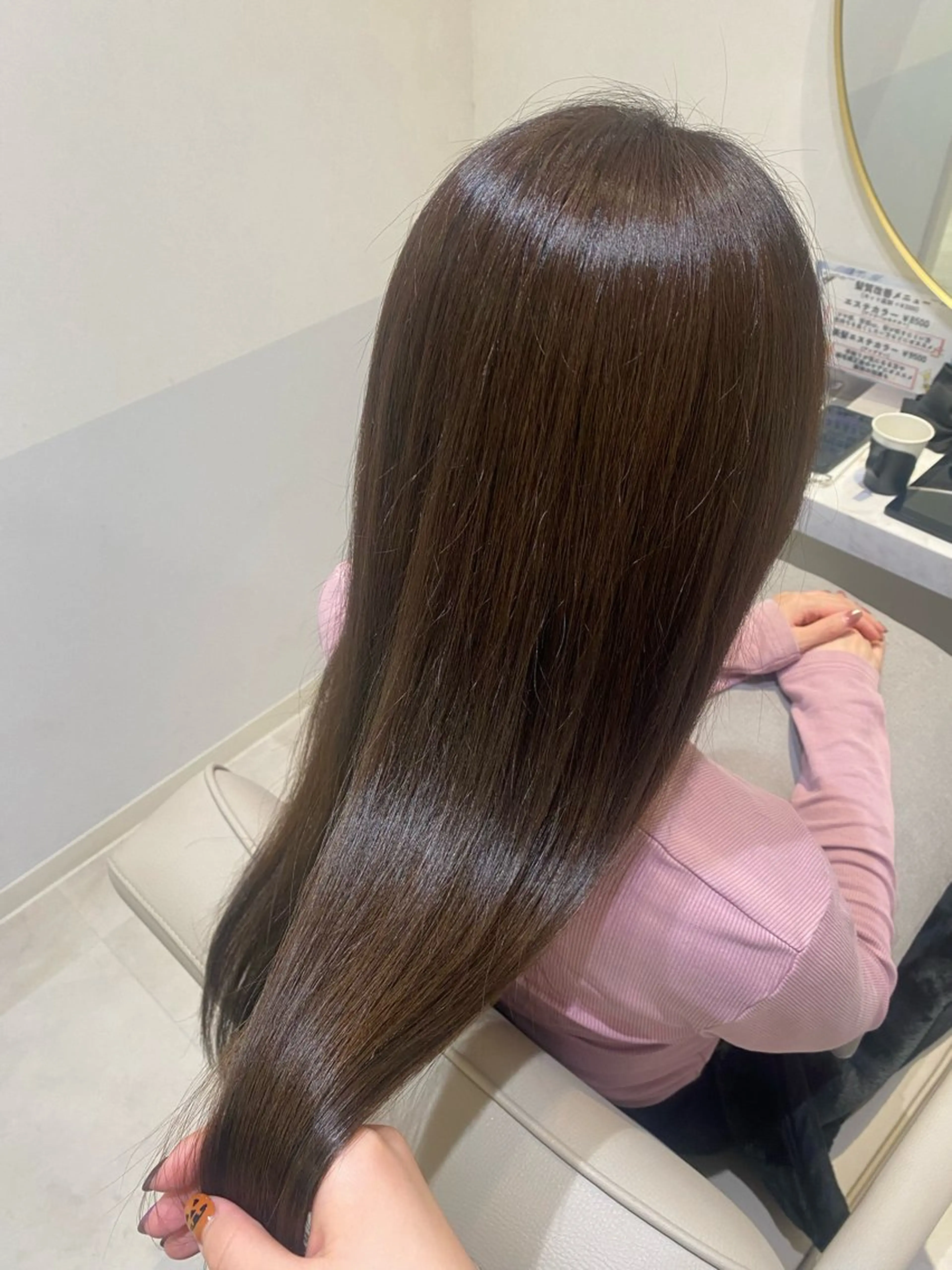 ロング カラー ベージュカラー ブラウンカラー カット ヘアカラー 韓国ヘア・カラー 🩵SHIZUKUのヘアスタイル