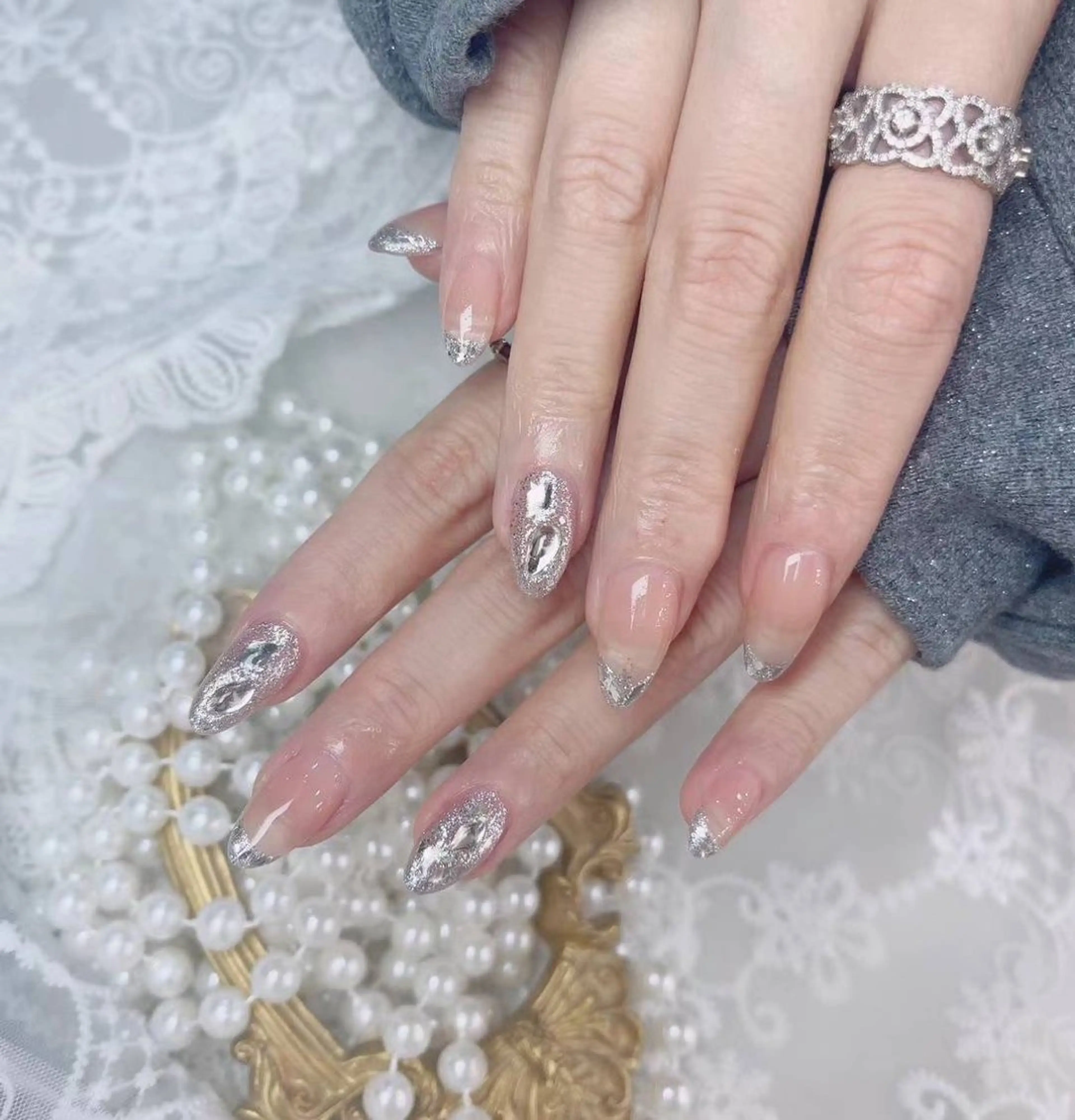 ネイル アートネイル フラワーネイル フットネイル ジェルネイル キラキラネイル Babarla Nailのネイルデザイン