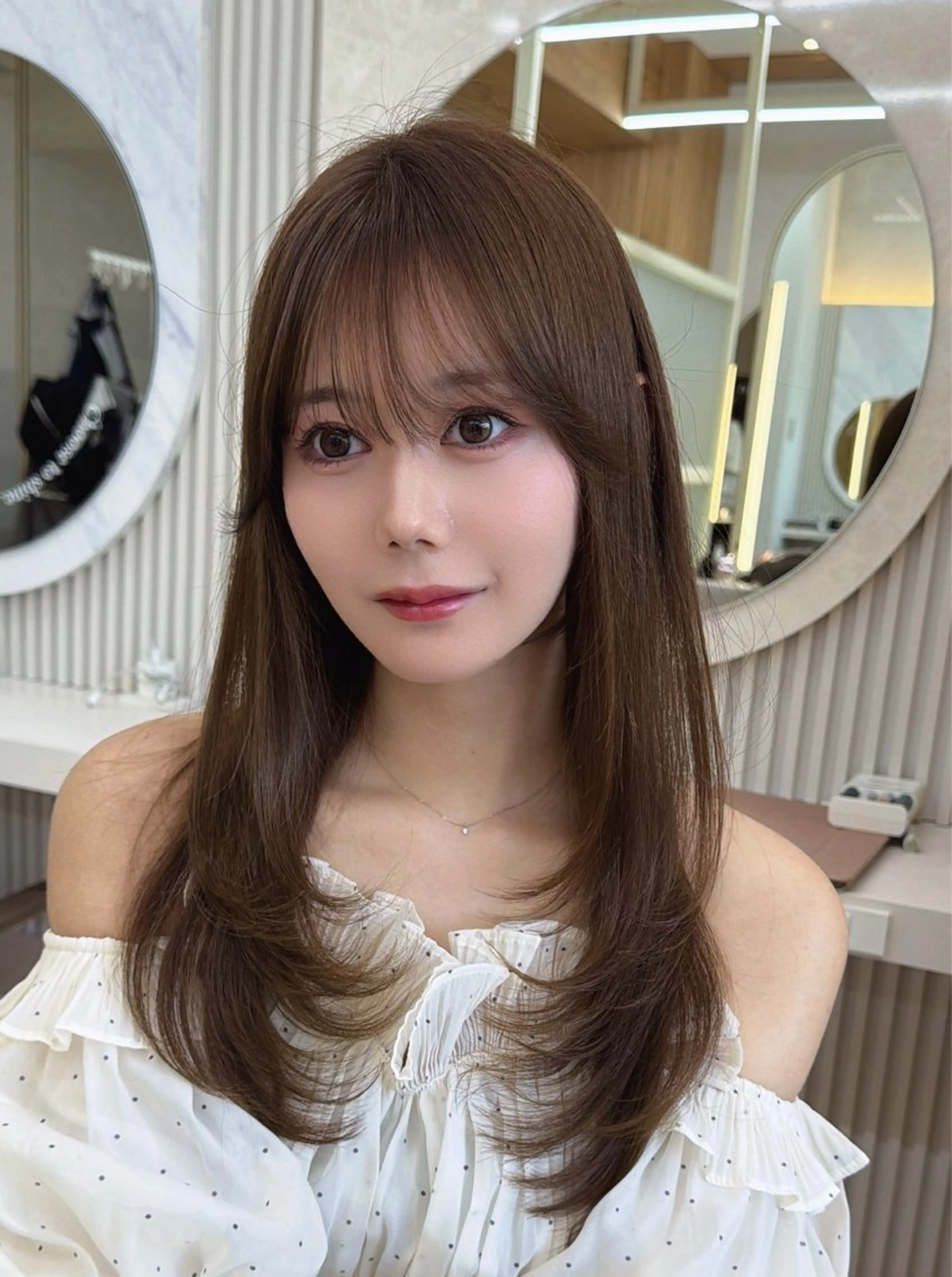 セミロング カット ヘアカラー トリートメント 顔周り/艶感カラー /レイヤー/TAKUのヘアスタイル