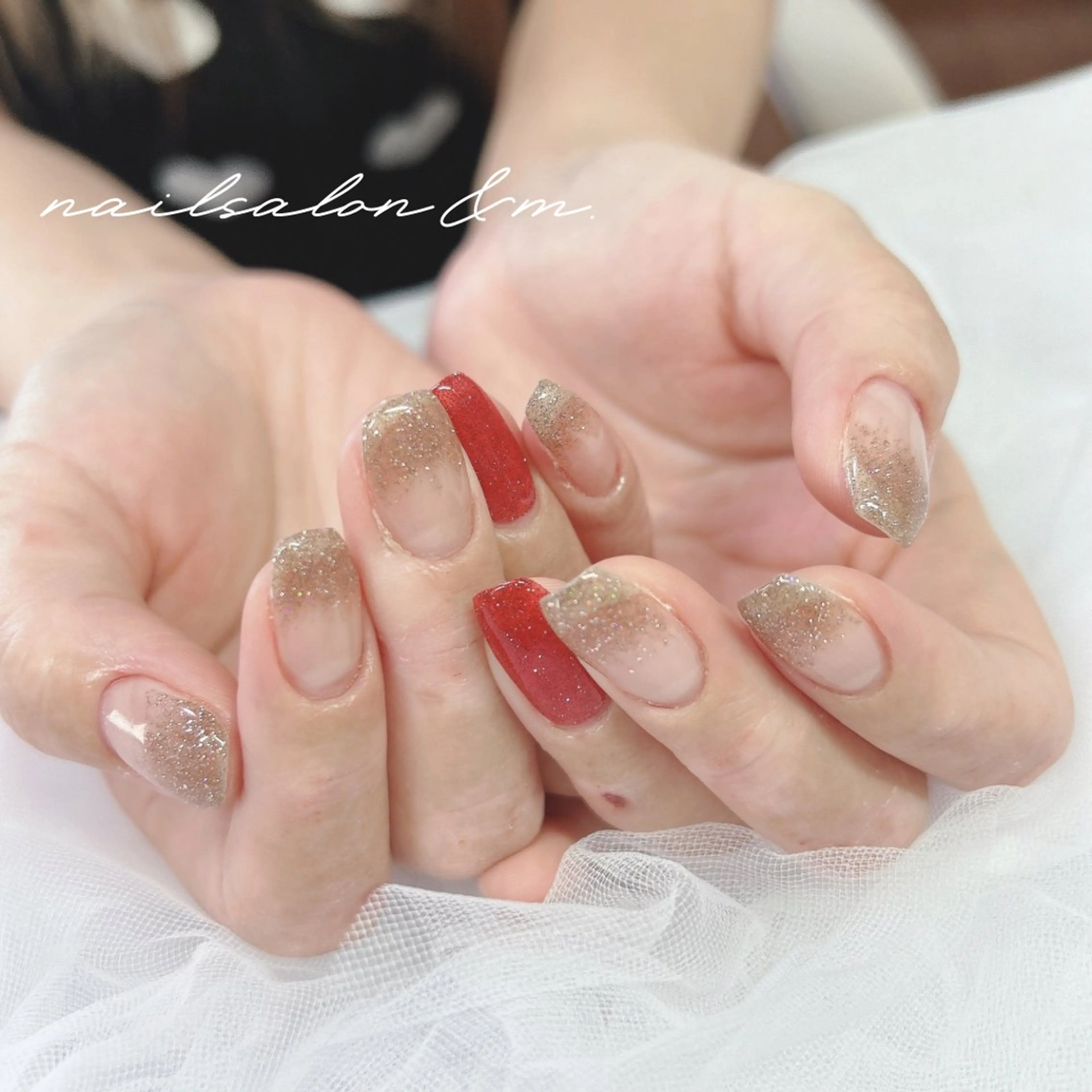 ネイル フラッシュネイル グラデーション シンプルネイル Nail Salon &M🥀MiKiのネイルデザイン