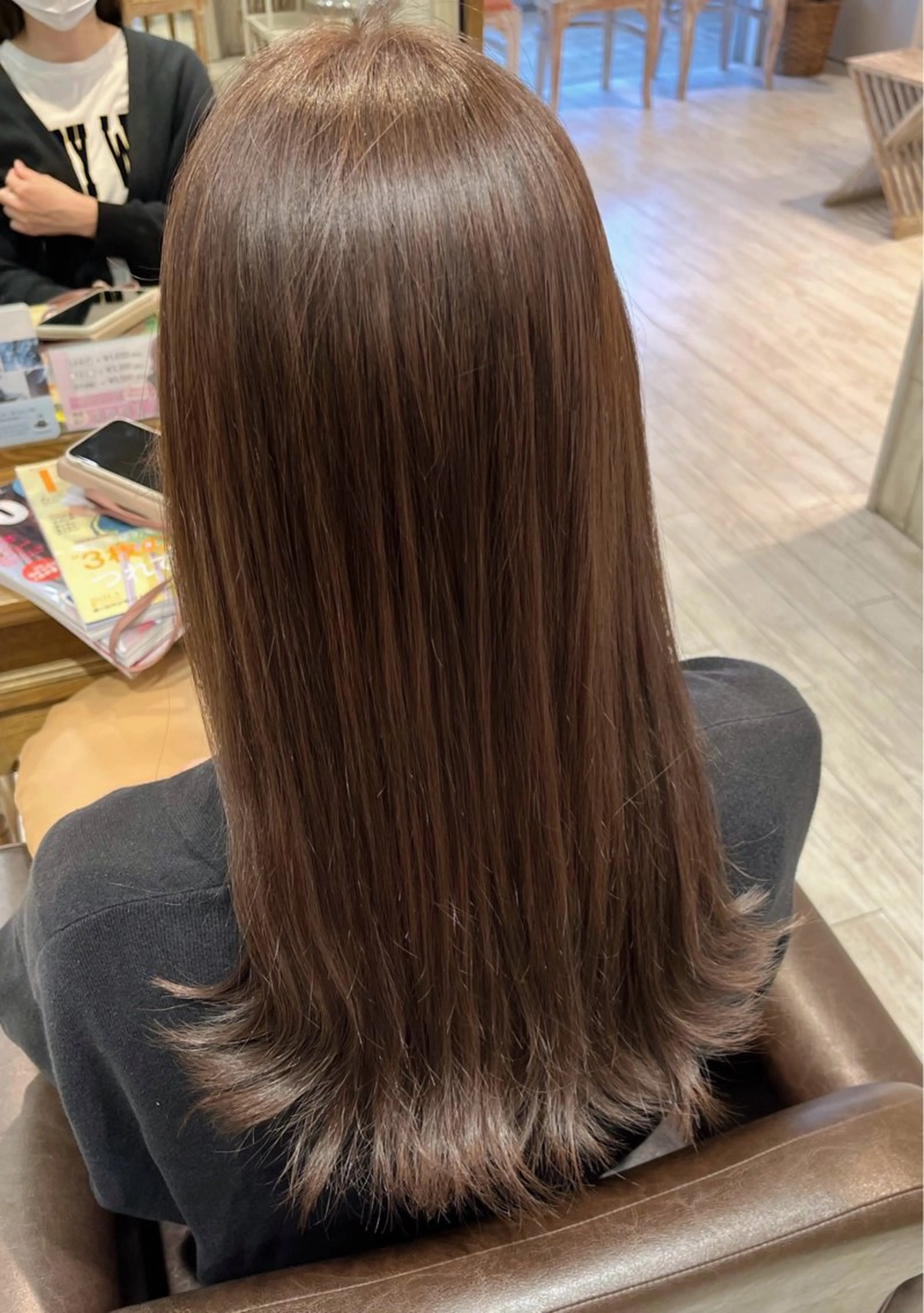 ロング カラー アッシュ ベージュカラー 透明感カラー カット ヘアカラー 【韓国ヘア×透明感 カラー】笹谷 莉未のヘアスタイル