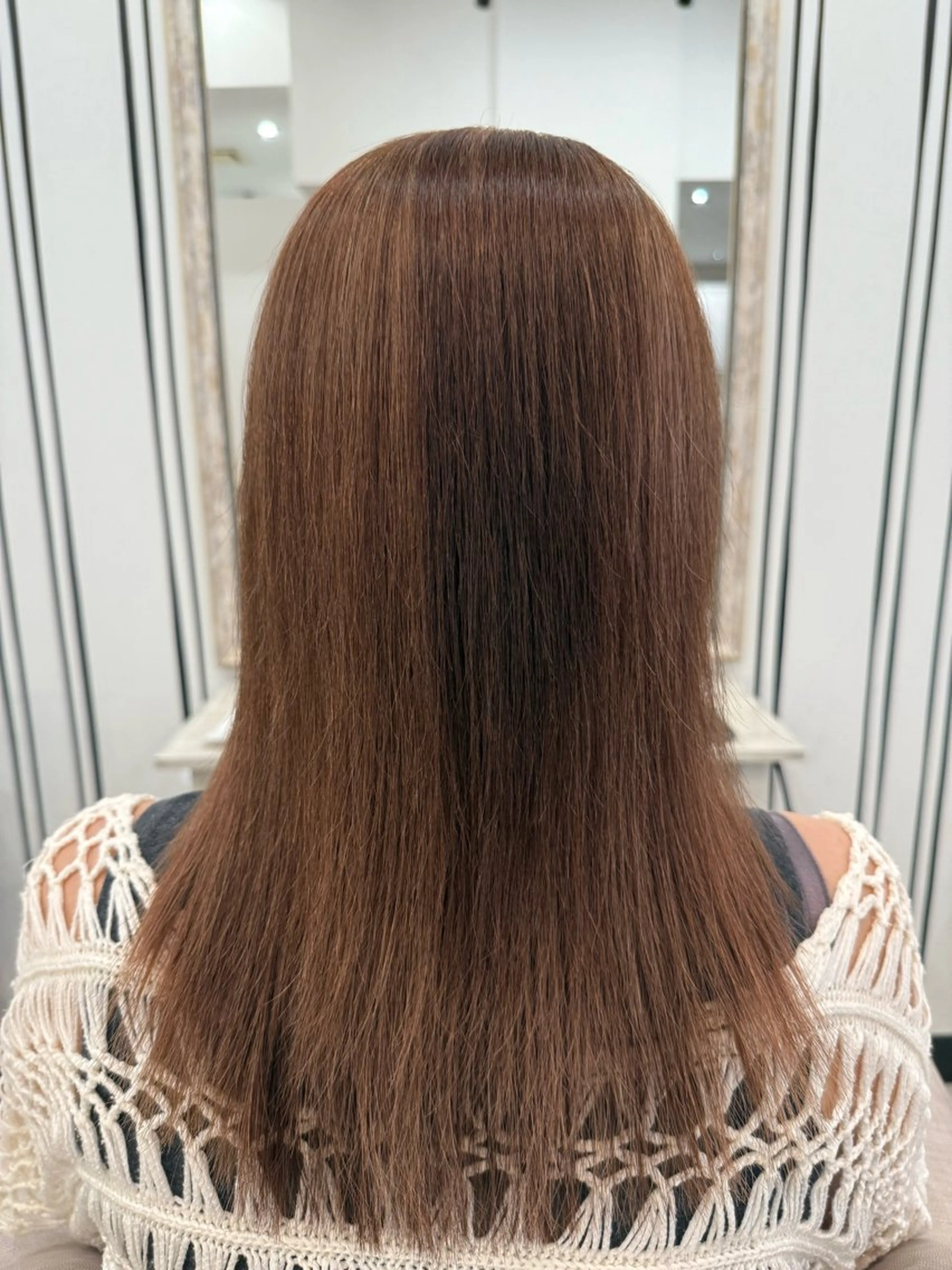 セミロング パーマ 縮毛矯正 カット 縮毛矯正 Eclat【エクラ】所属・三上 莉里のヘアスタイル