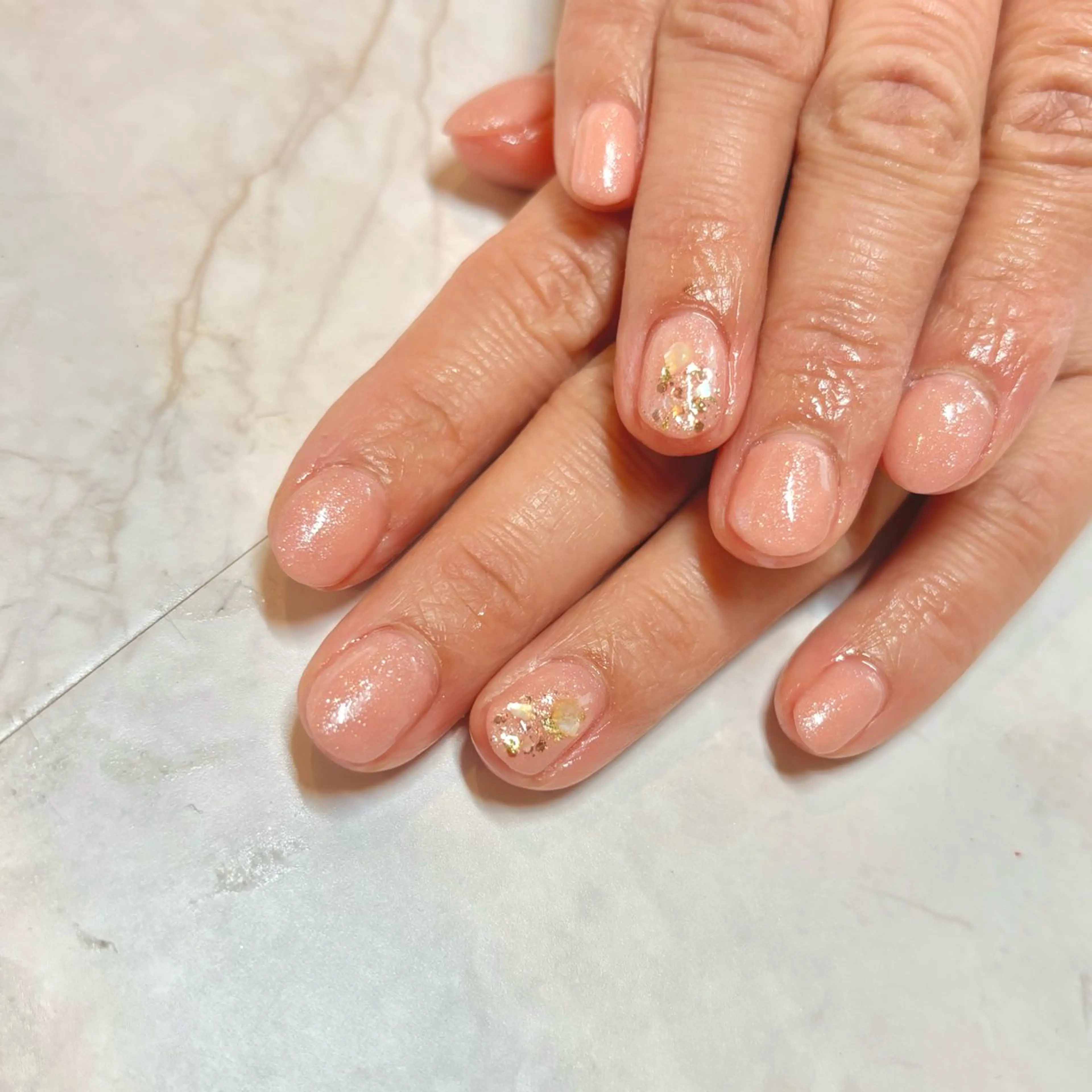 ネイル ラメ(グリッター) ピンク 春ネイル SEPT NAIL こばやしのネイルデザイン