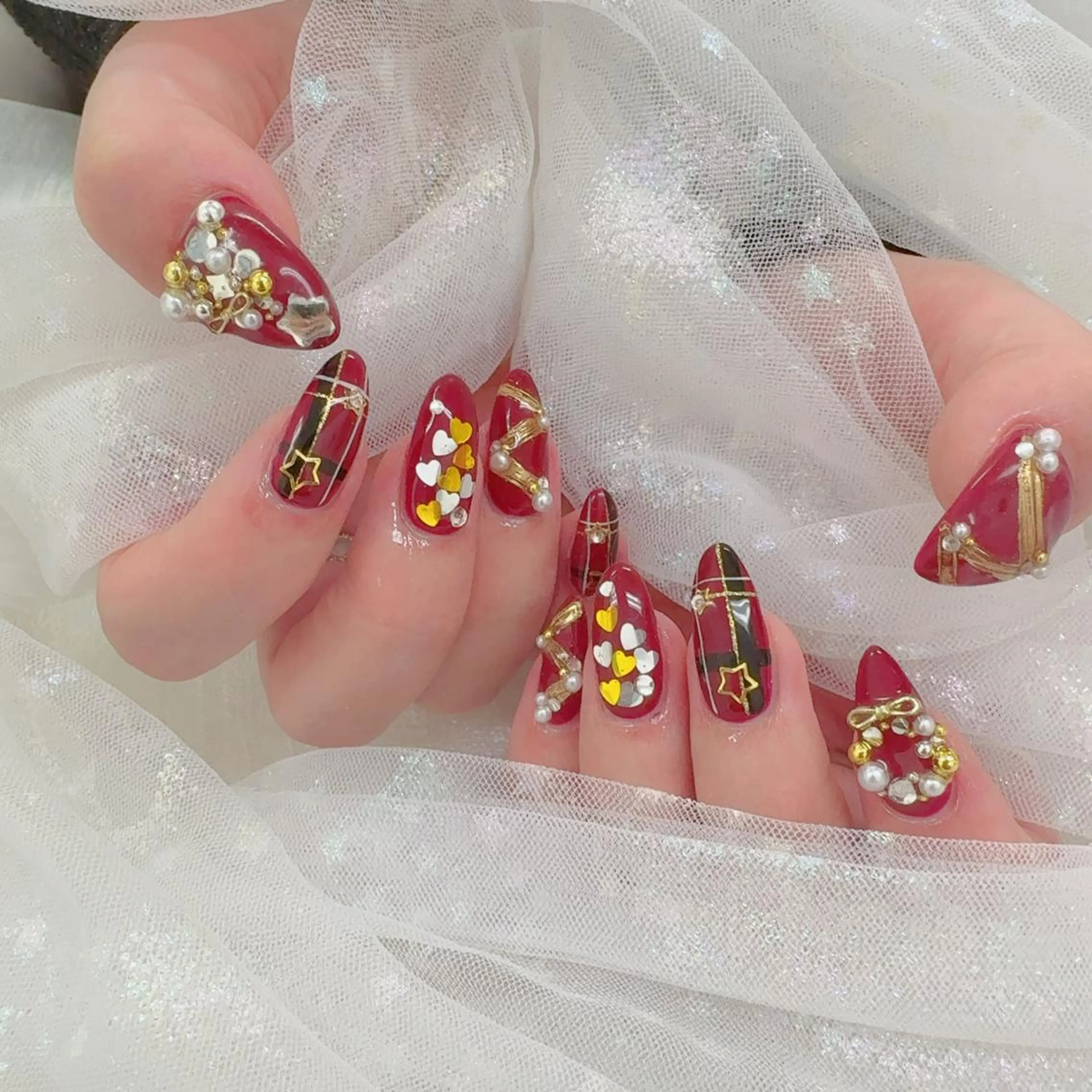 ネイル 冬ネイル クリスマス ハンドネイル CHOnail 道玄坂のネイルデザイン