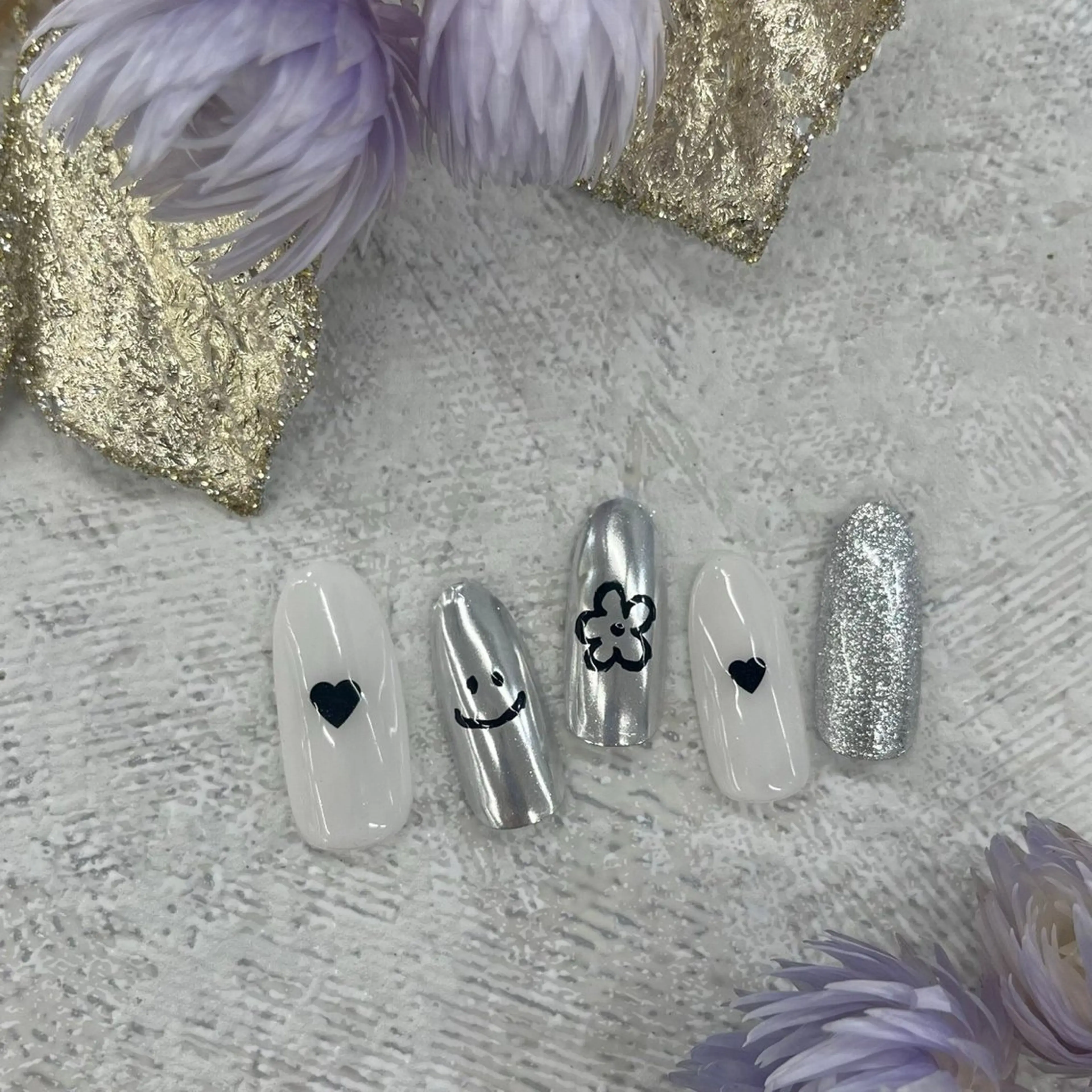 ネイル アートネイル シンプルネイル ネイルチップ ⭐︎休業中の練習⭐︎ JNA認定講師髙橋のネイルデザイン